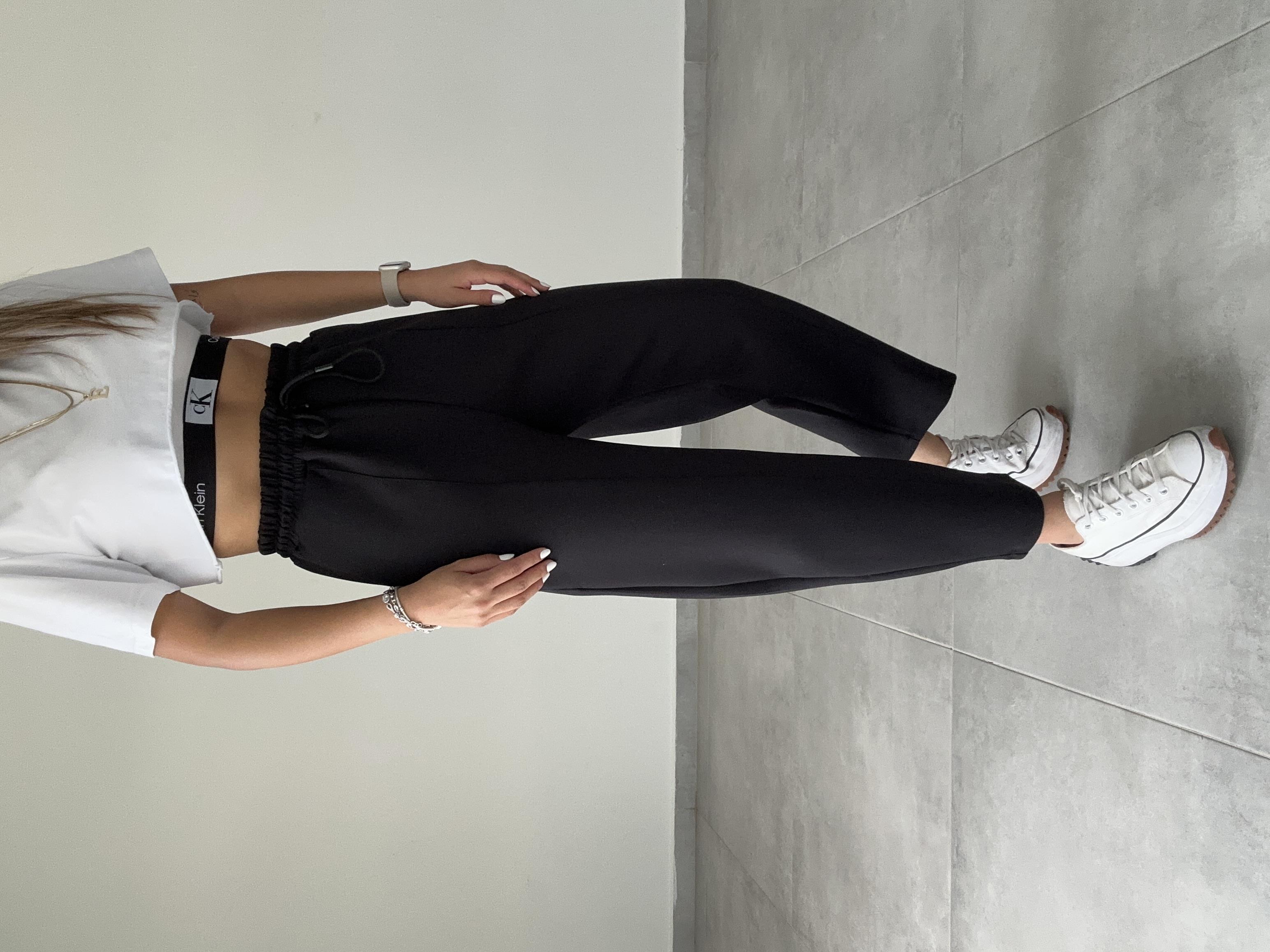 Kalila Siyah Modal Çimalı Balon Pantolon