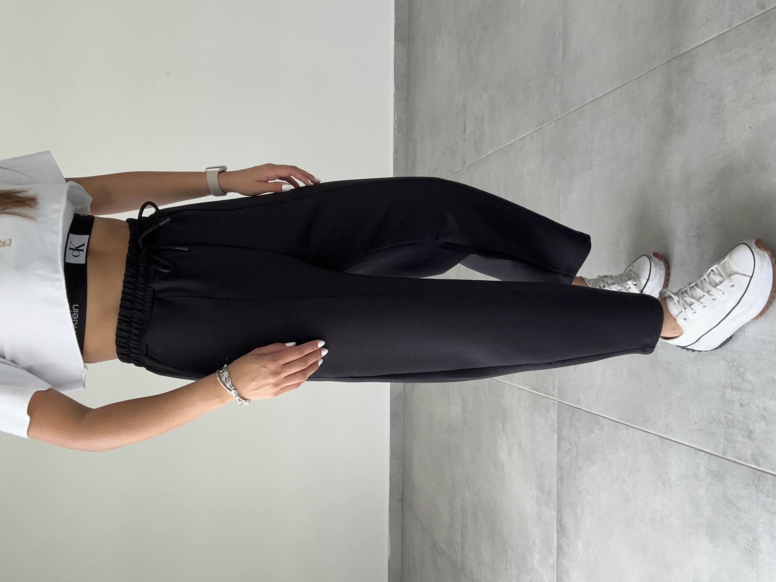 Kalila Siyah Modal Çimalı Balon Pantolon