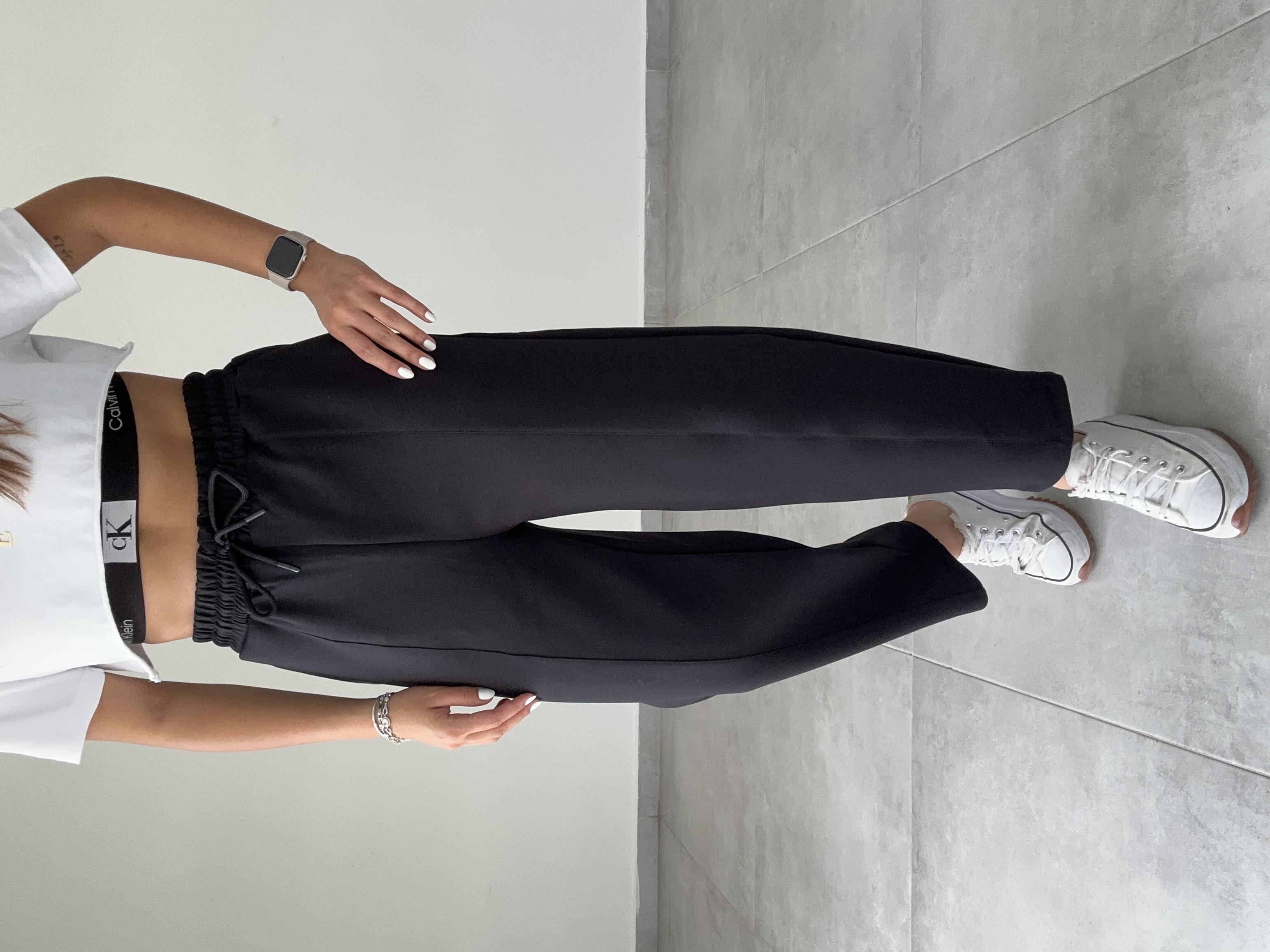 Kalila Siyah Modal Çimalı Balon Pantolon