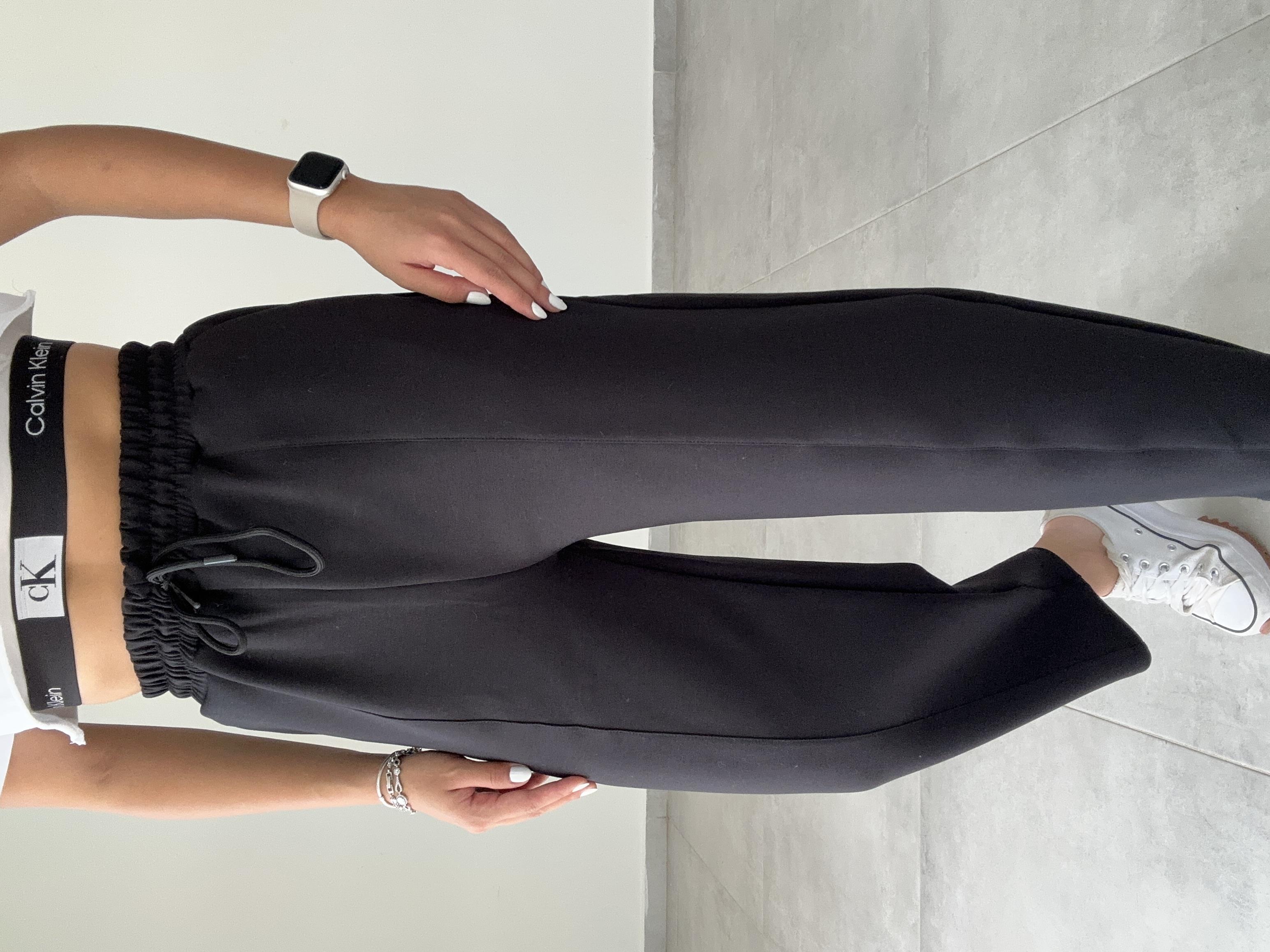 Kalila Siyah Modal Çimalı Balon Pantolon