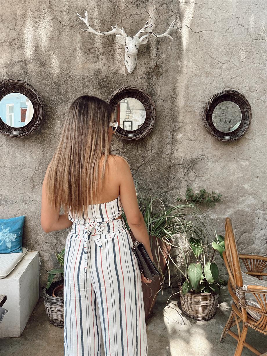 Key Mina Çizgili Takım