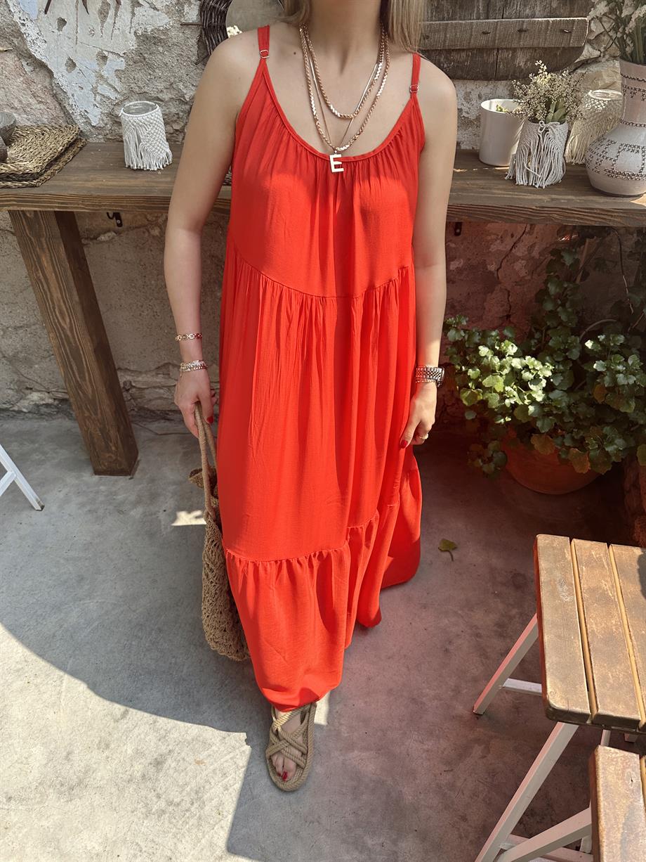 Kırmızı Salaş Elbise