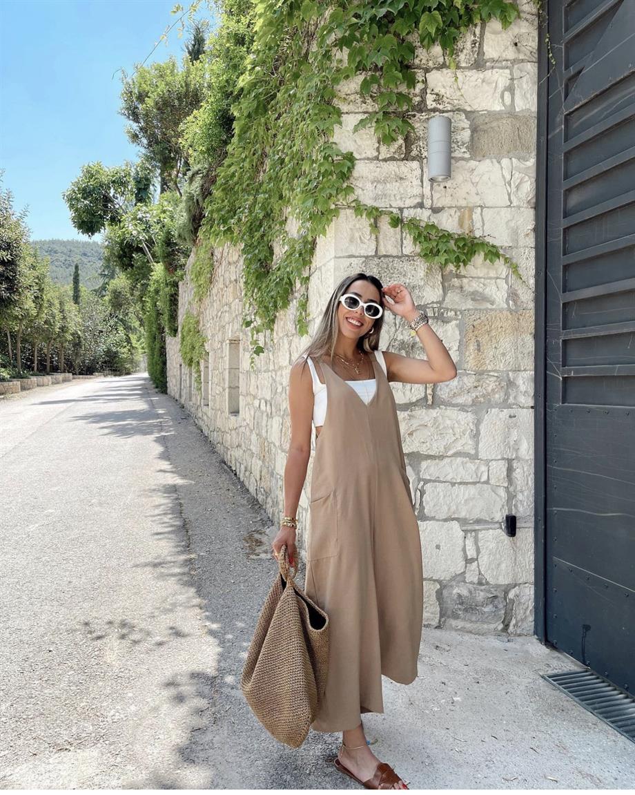 Koyu Bej Salopet Tulum