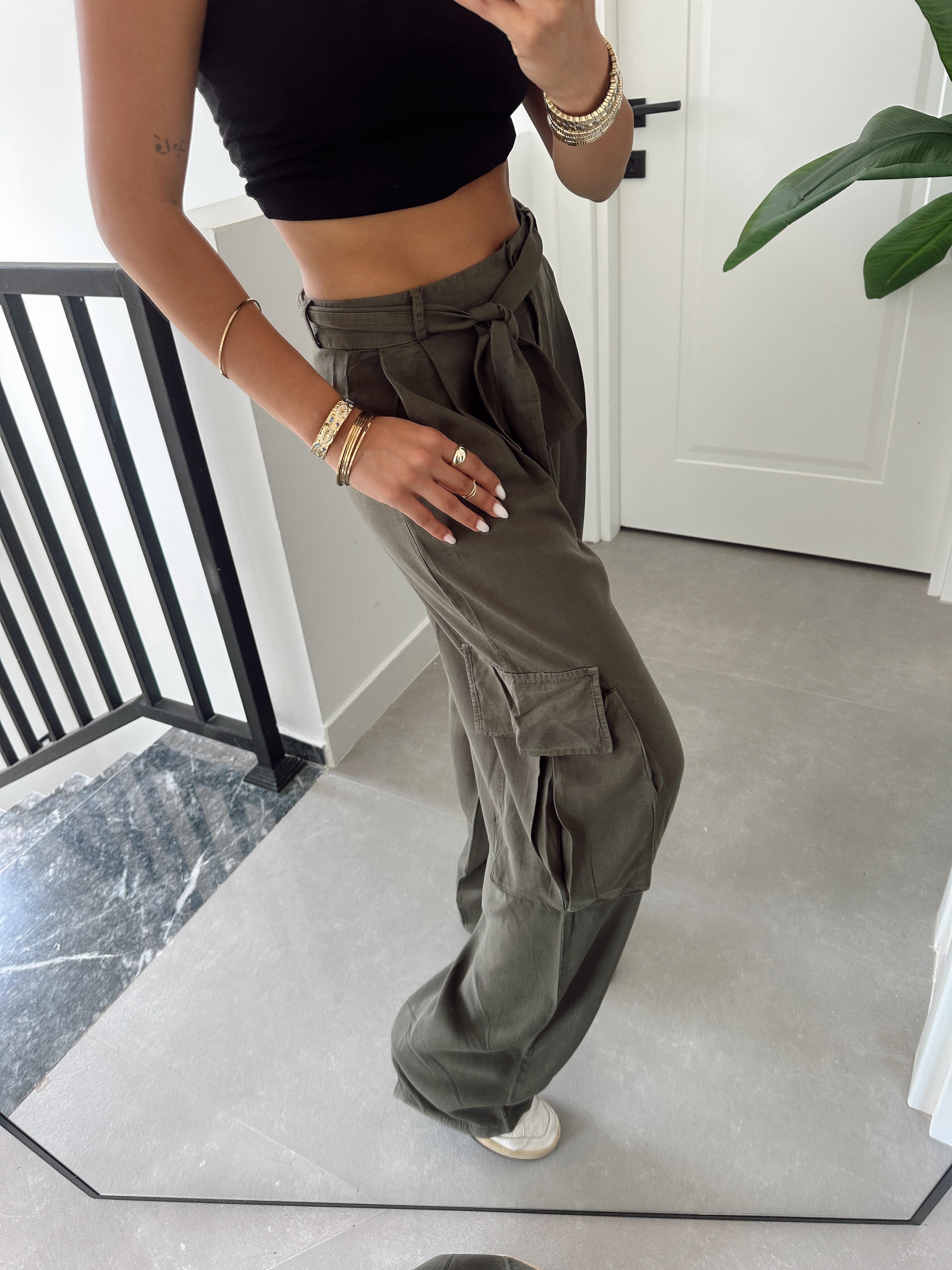 Koyu Haki Kargo Pantolon