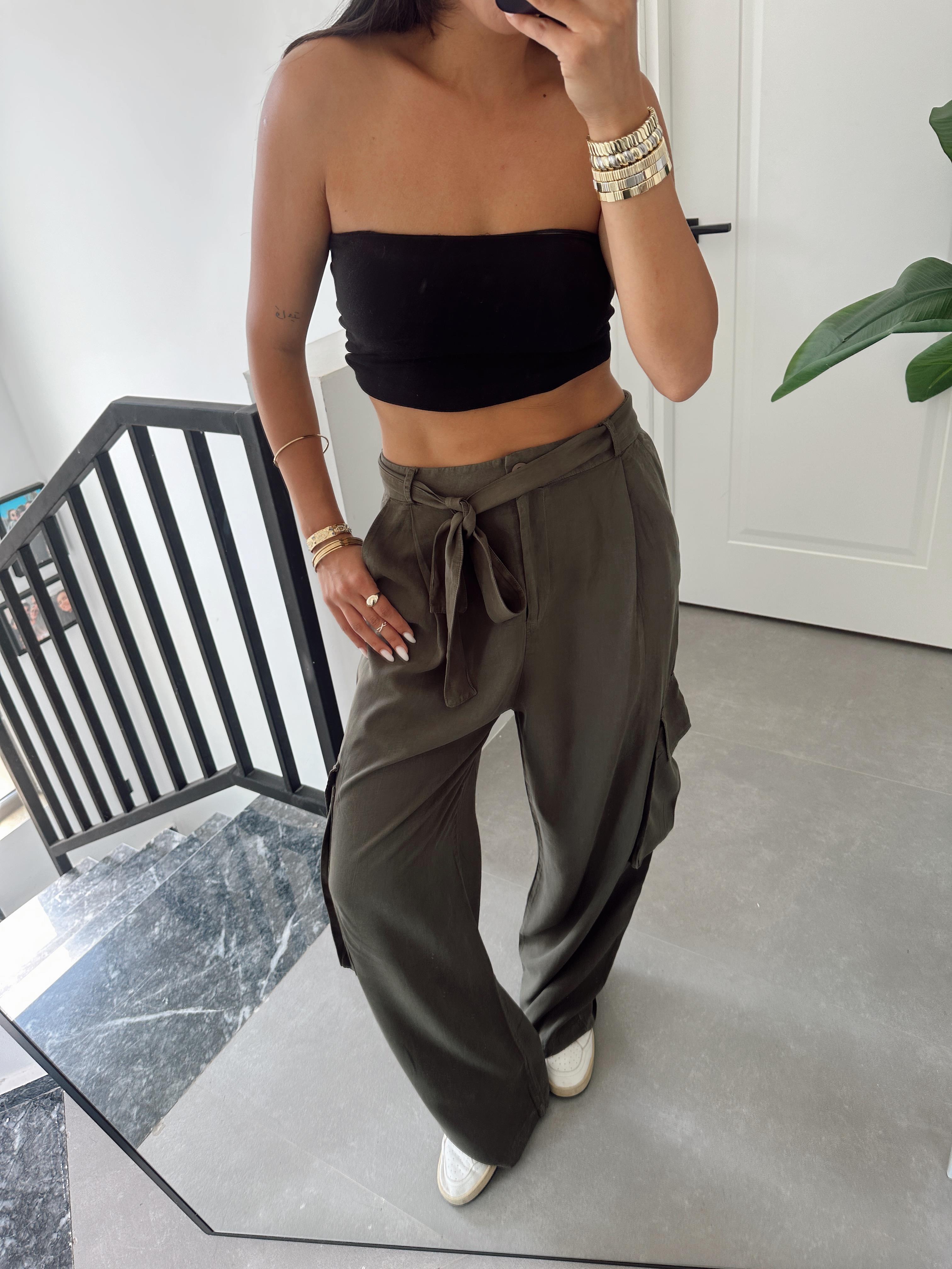 Koyu Haki Kargo Pantolon