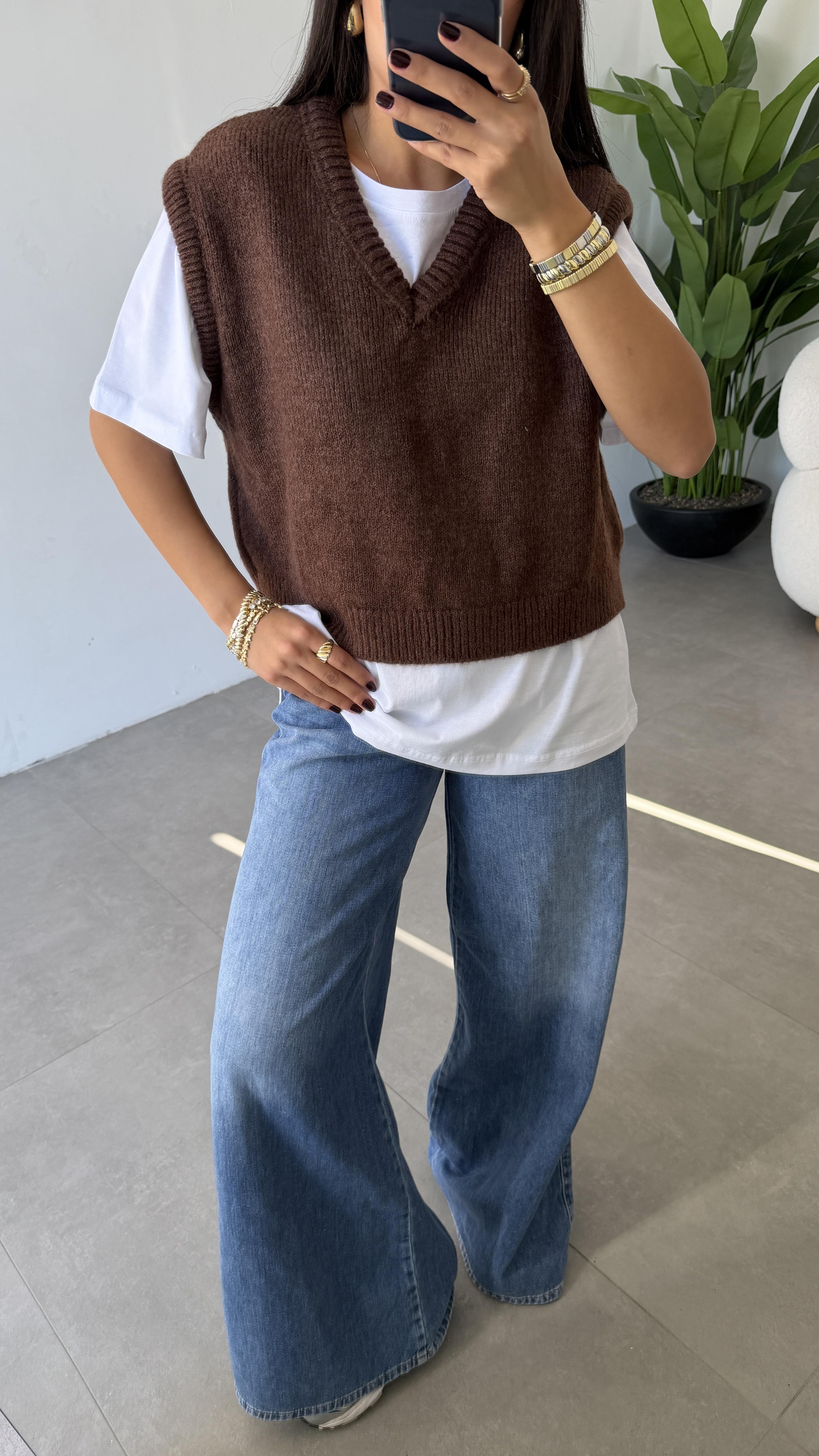 Koyu Tarçın Süveter