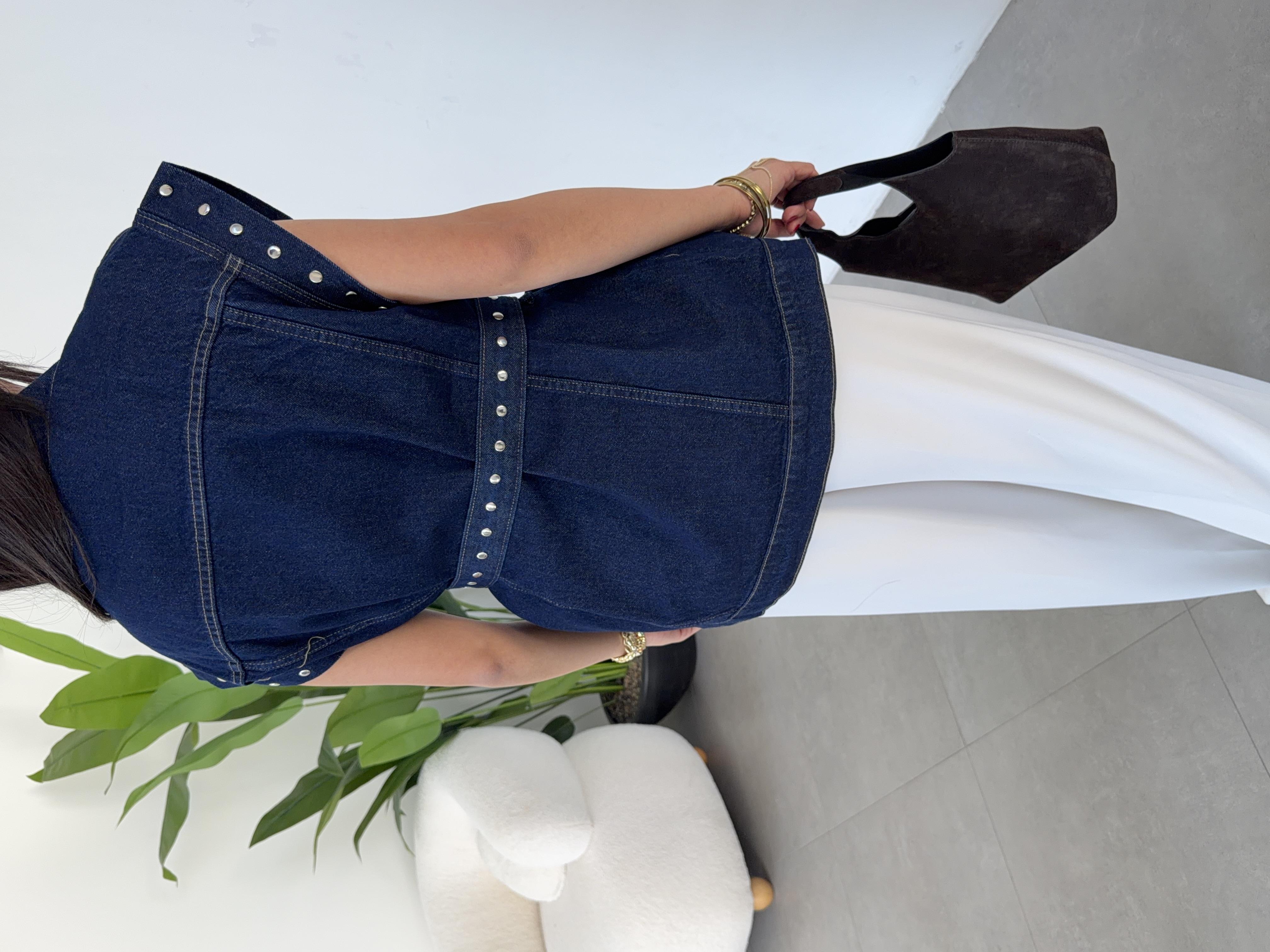 Kuşaklı Trop Detaylı Oversize Yelek