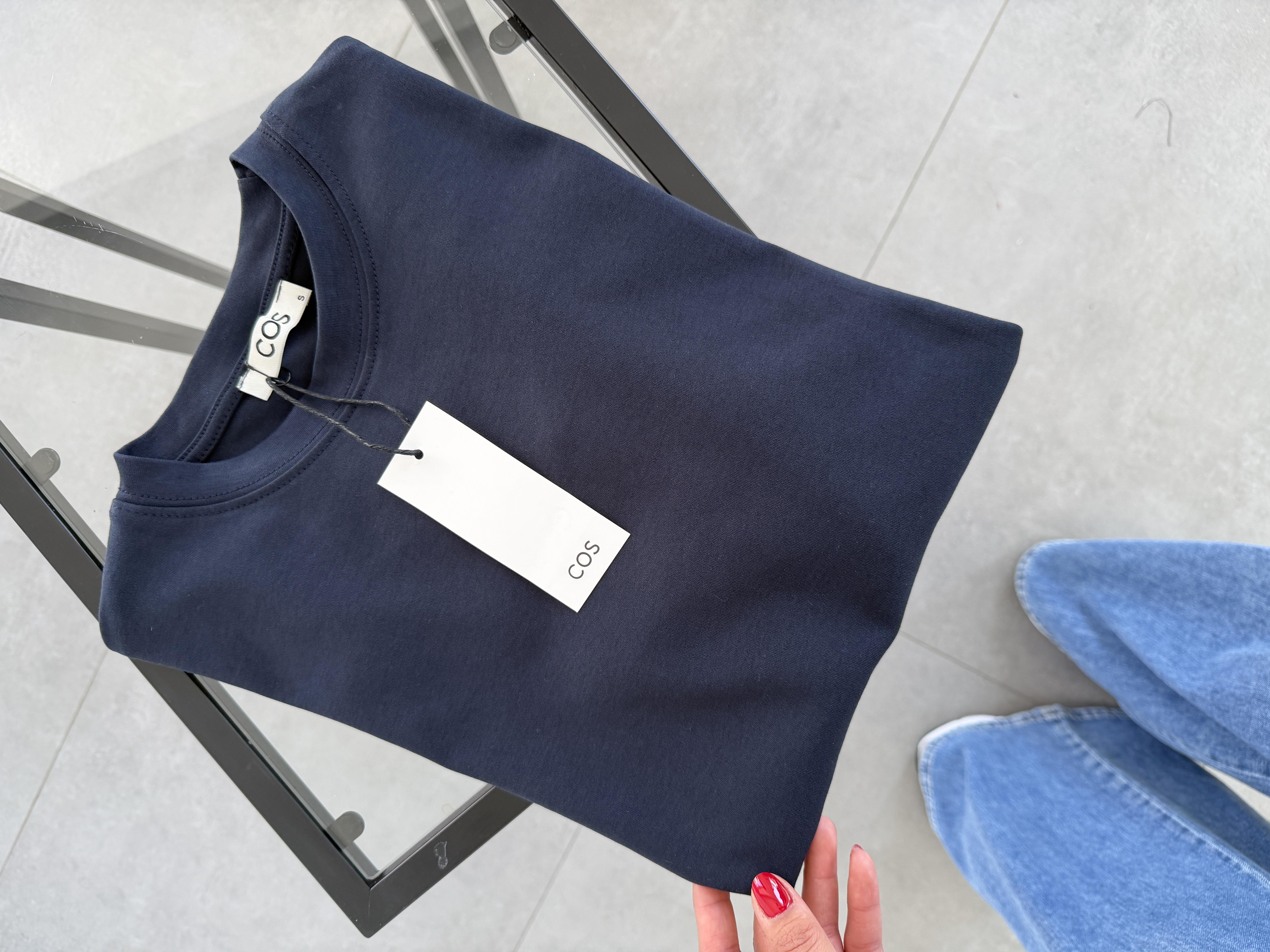 Lacivert Bisiklet Yaka Cs T-Shirt