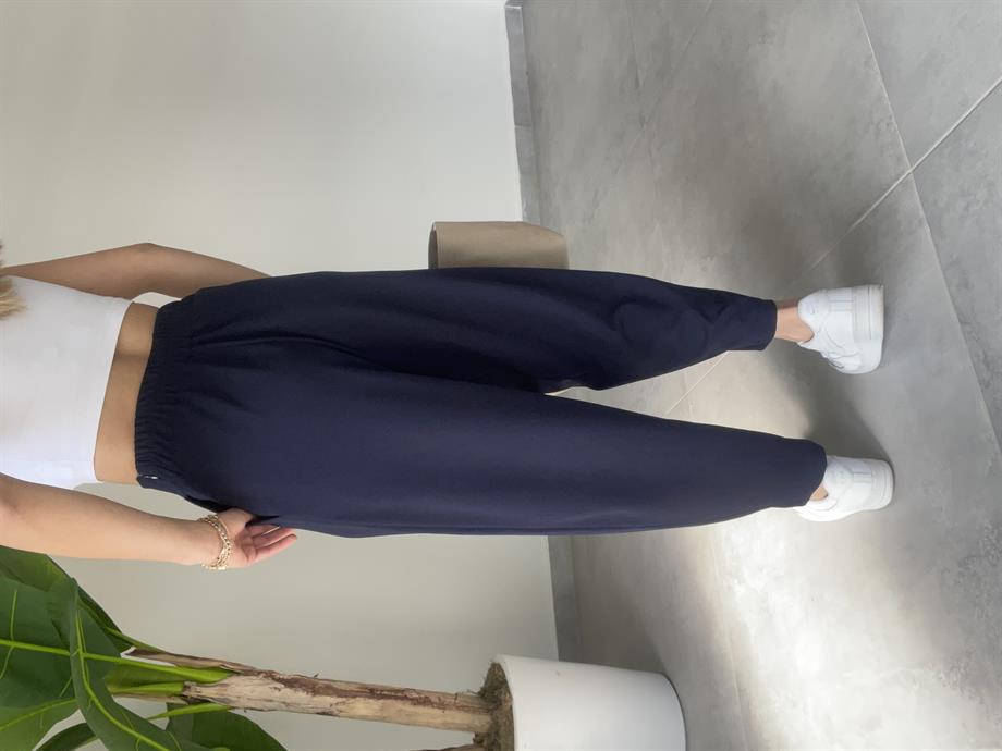 Lacivert Bombeli Pantolon