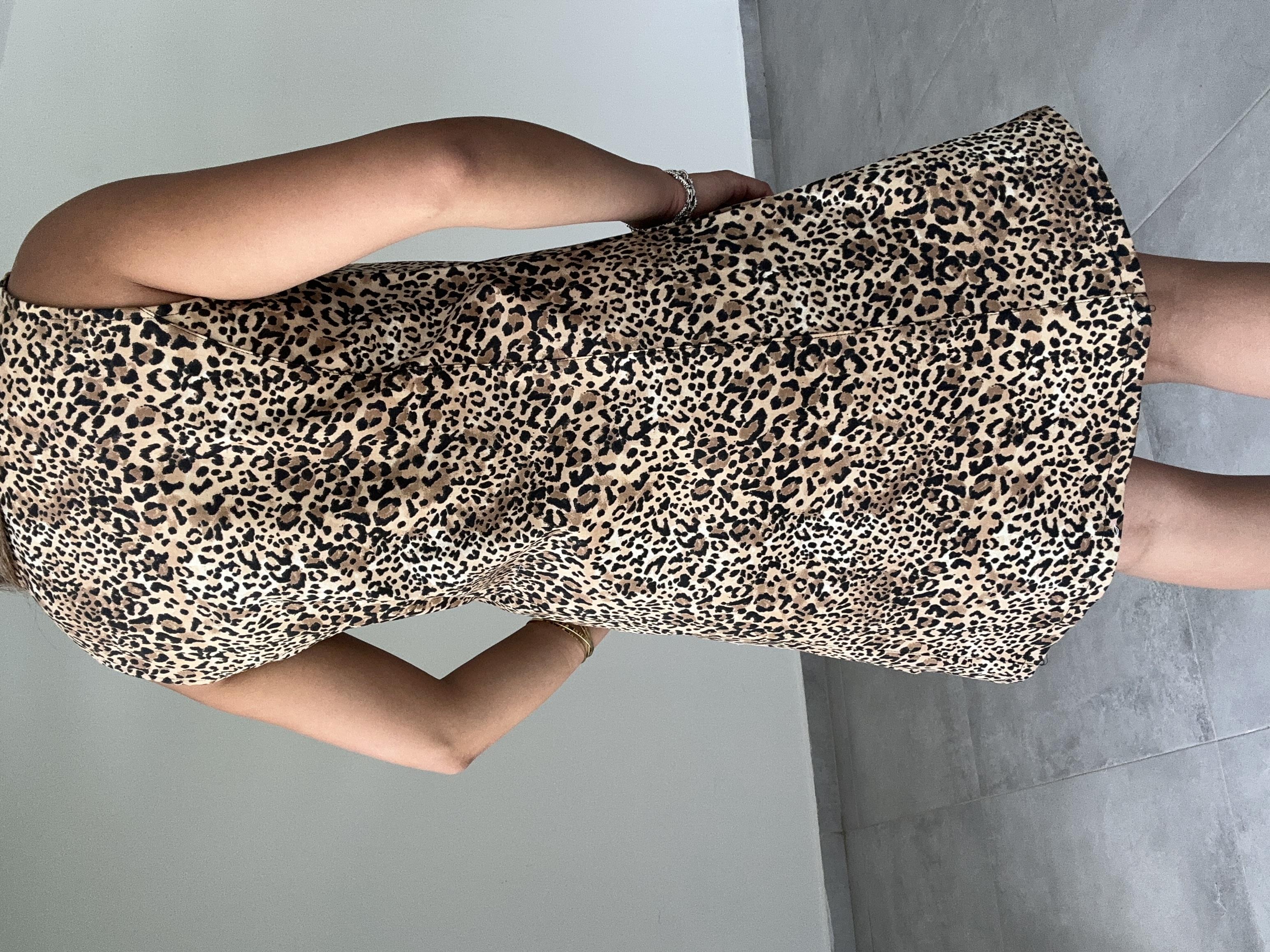 Leopar Desenli Elbise