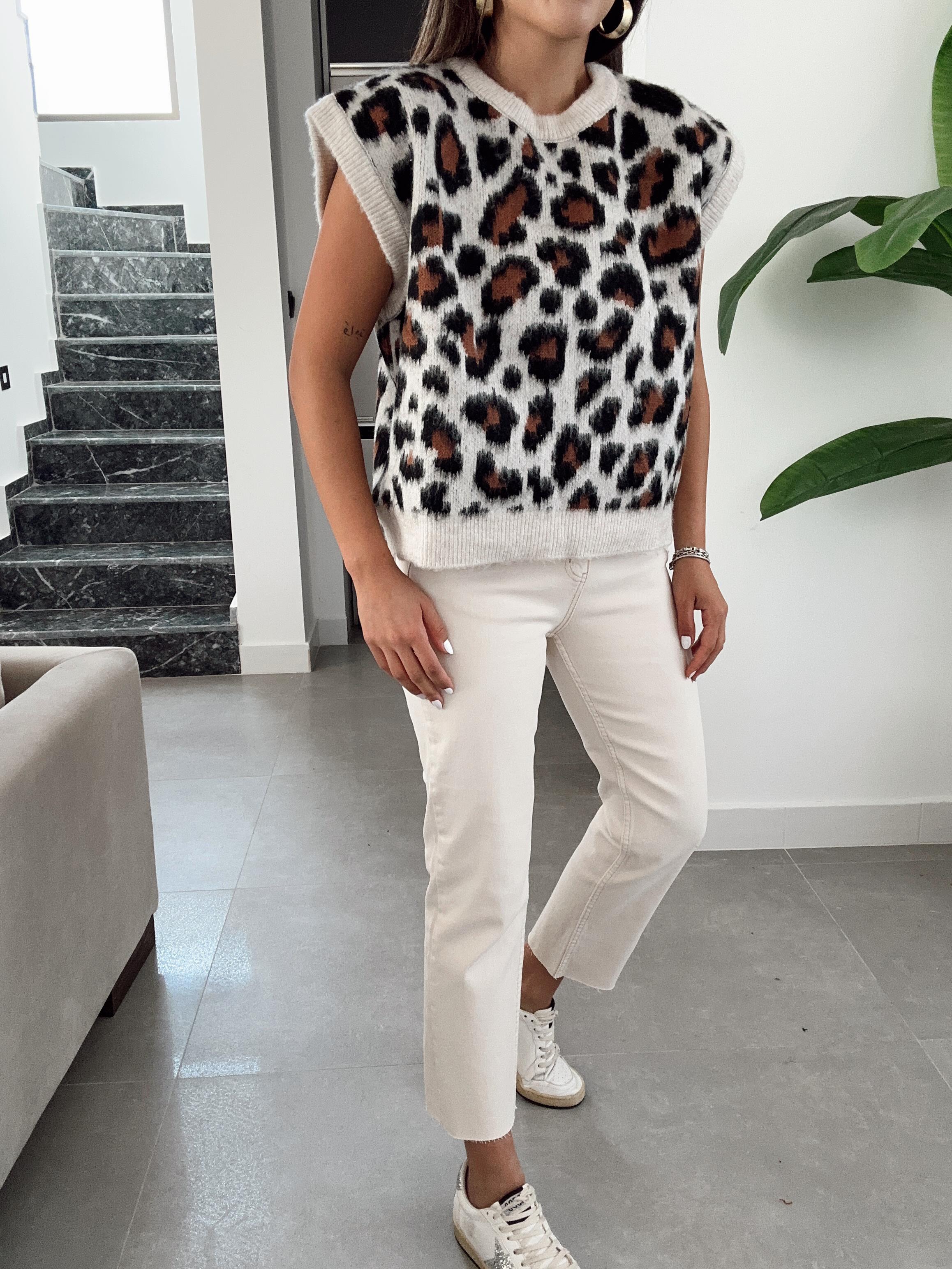 Leopar Desenli Süveter