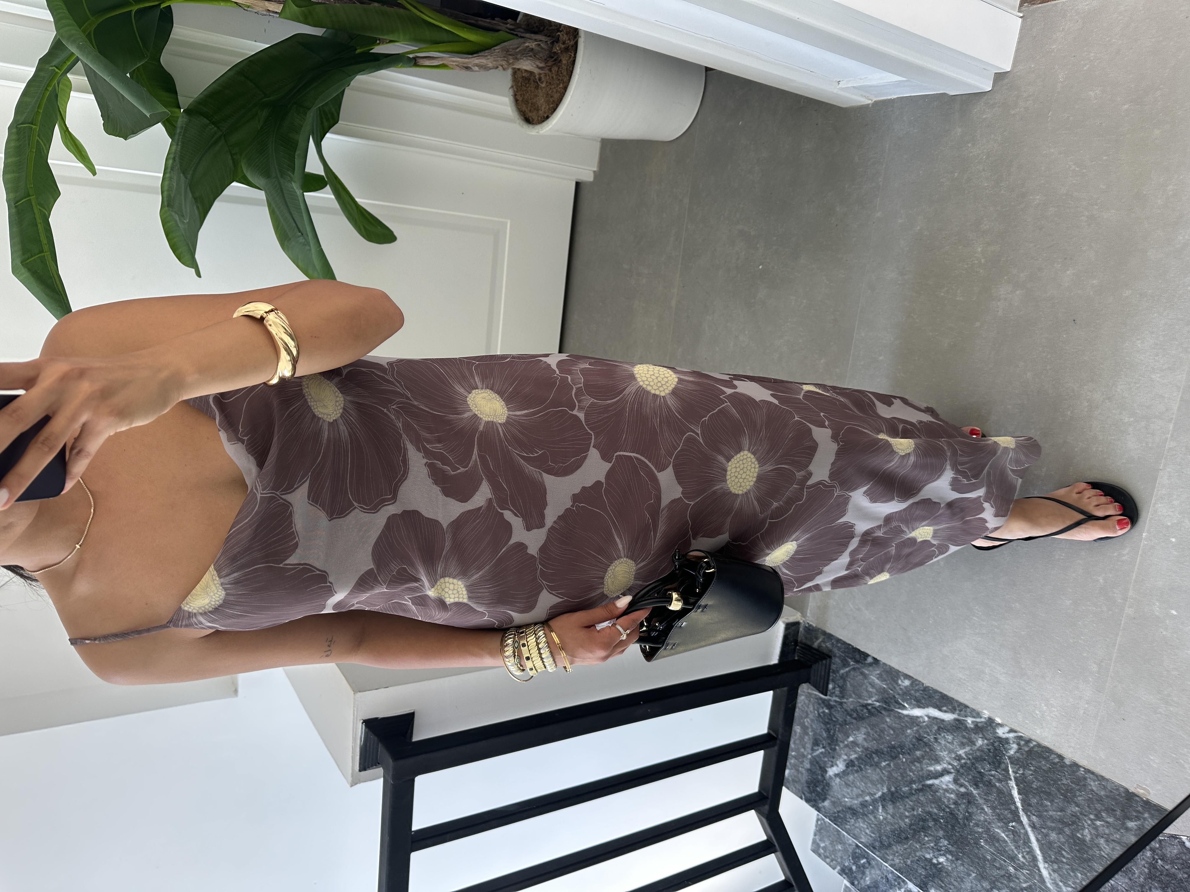 Losi Askılı Likralı Tül Elbise-10