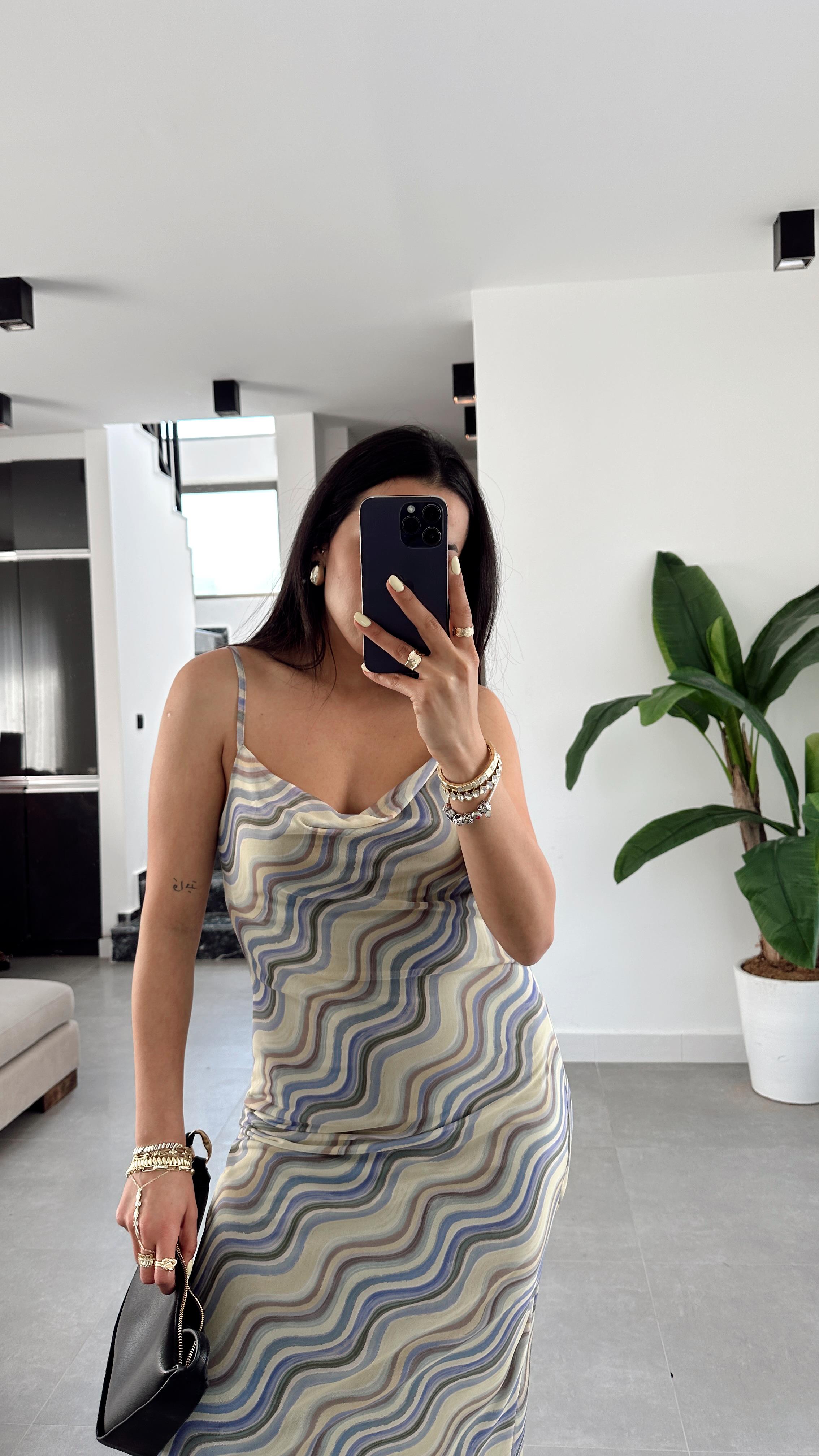 Losi Askılı Likralı Tül Elbise-2