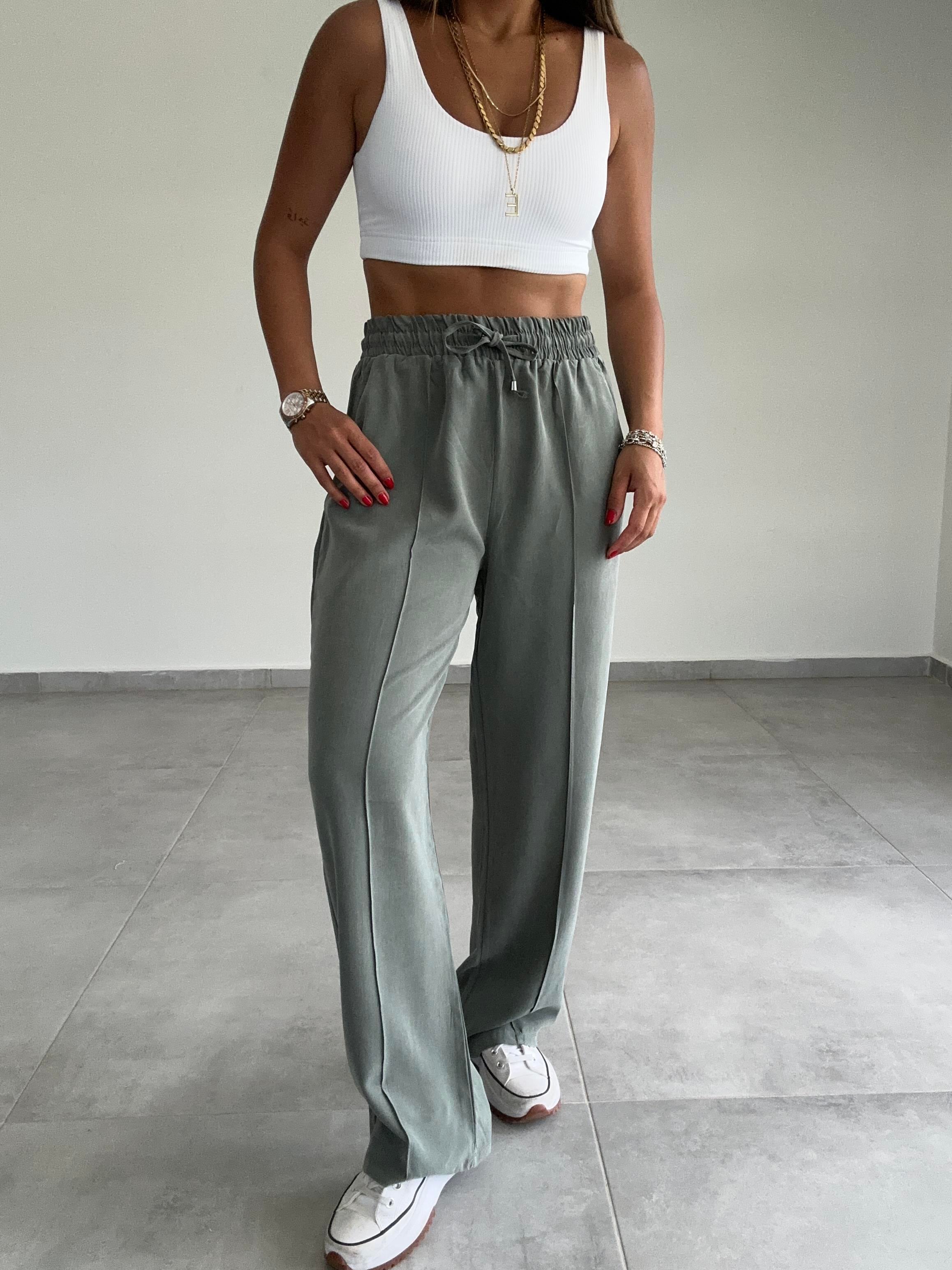 M-D Haki  Beli Lastikli Palazzo