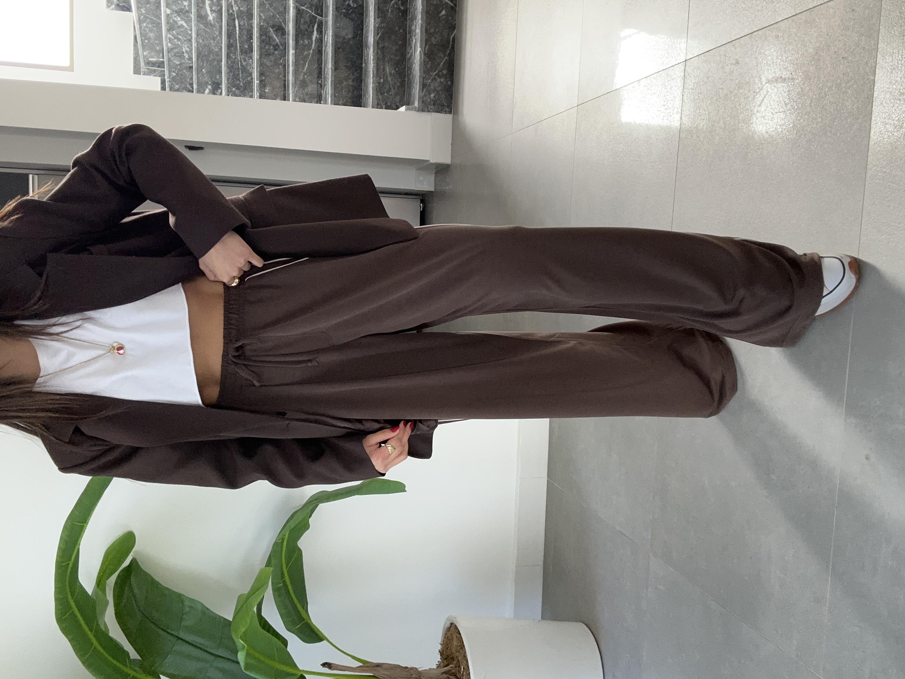 M-D Kahve Vatkalı Blazer