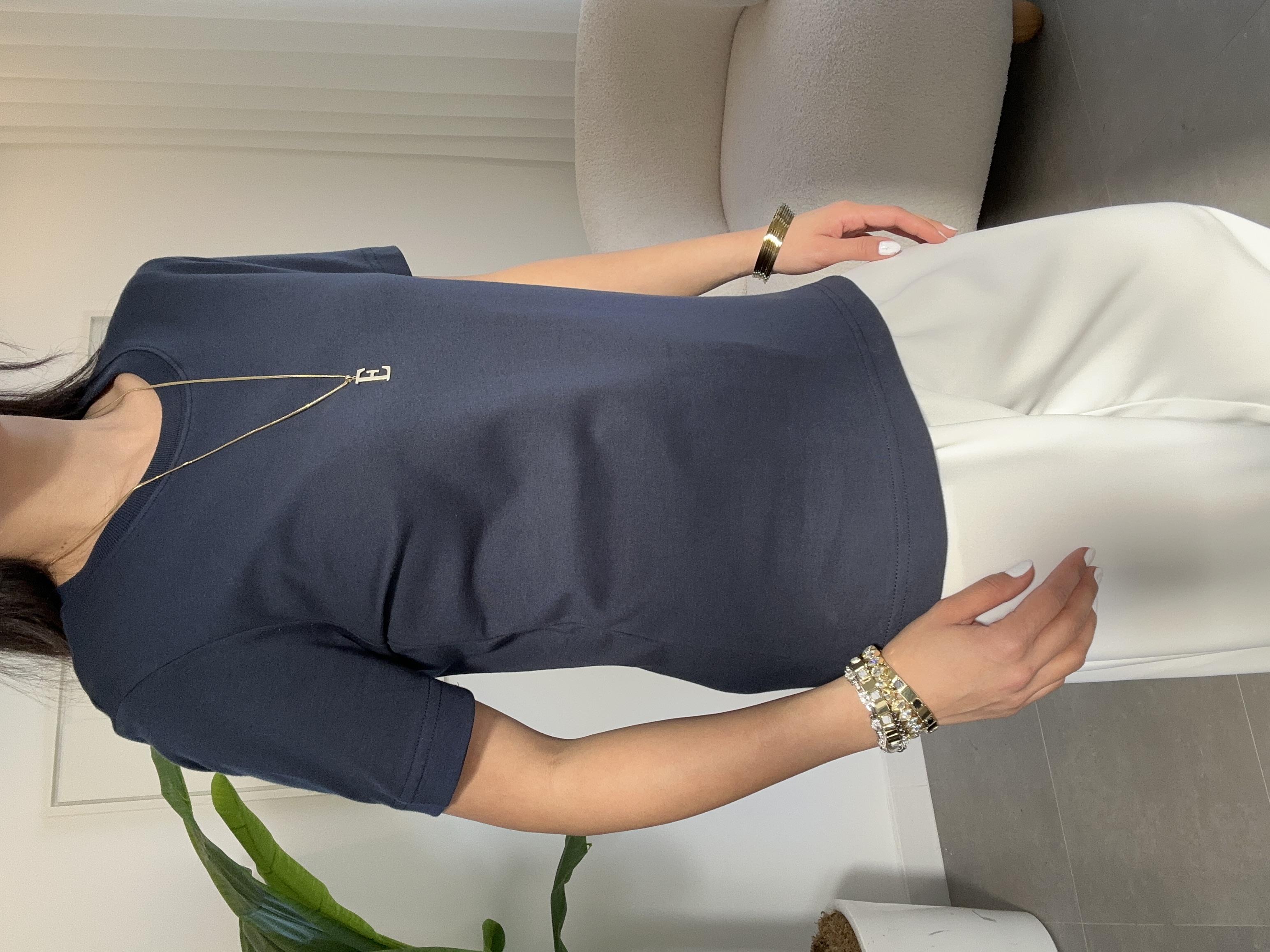 M-D Lacivert Basic Tshirt