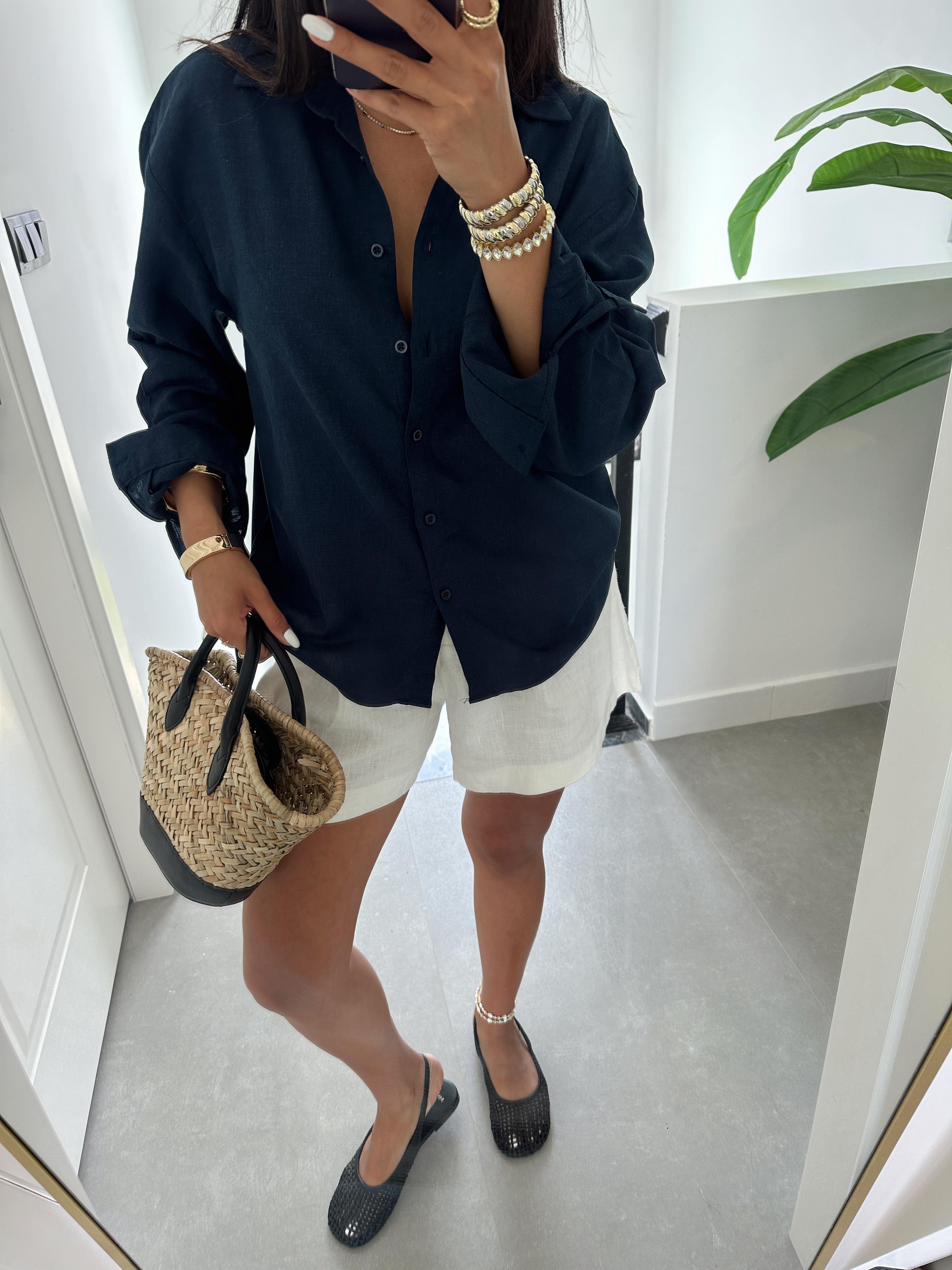 M-D Lacivert Keten Gömlek