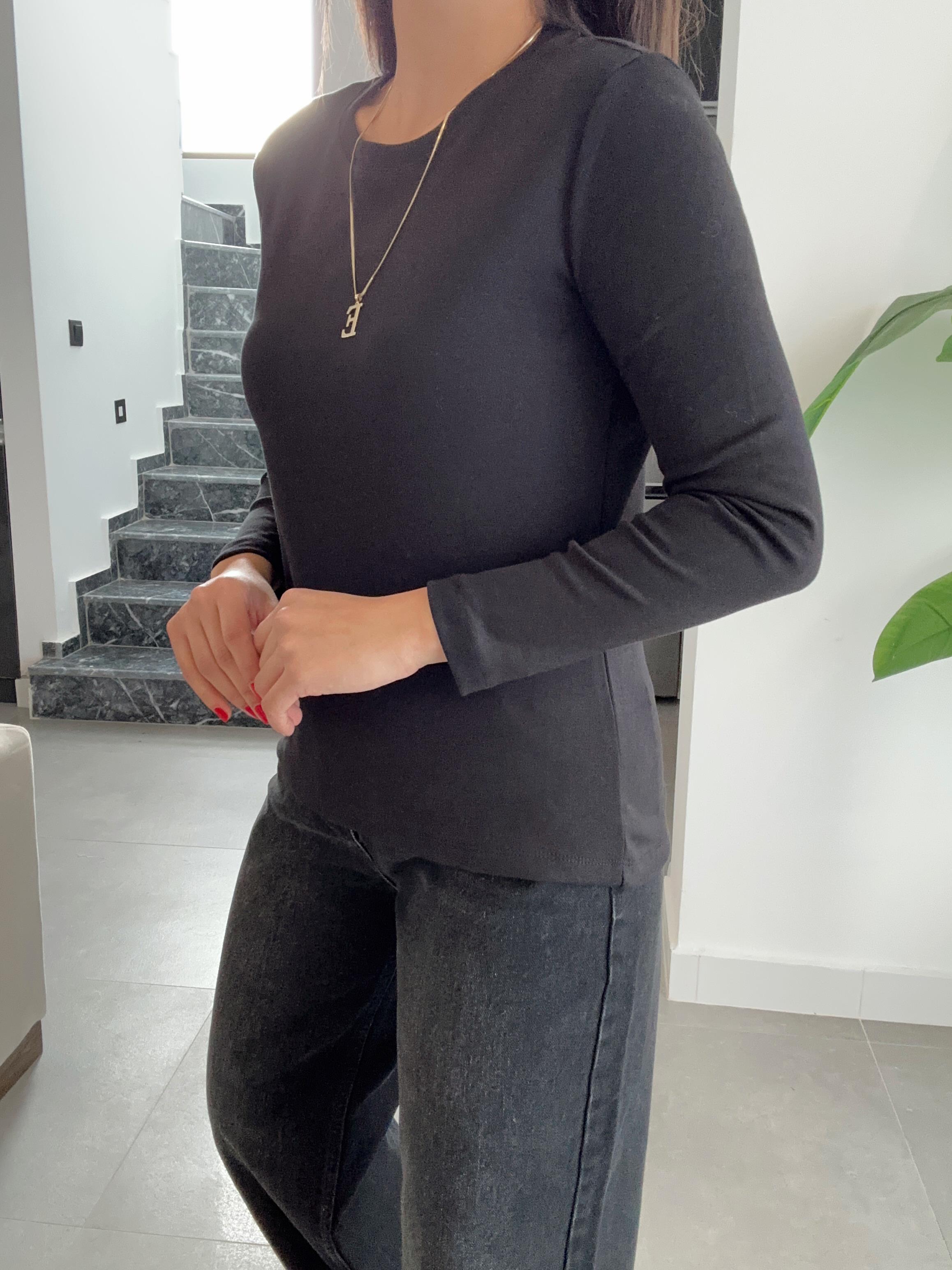 M-D Siyah Uzun Kol Basic