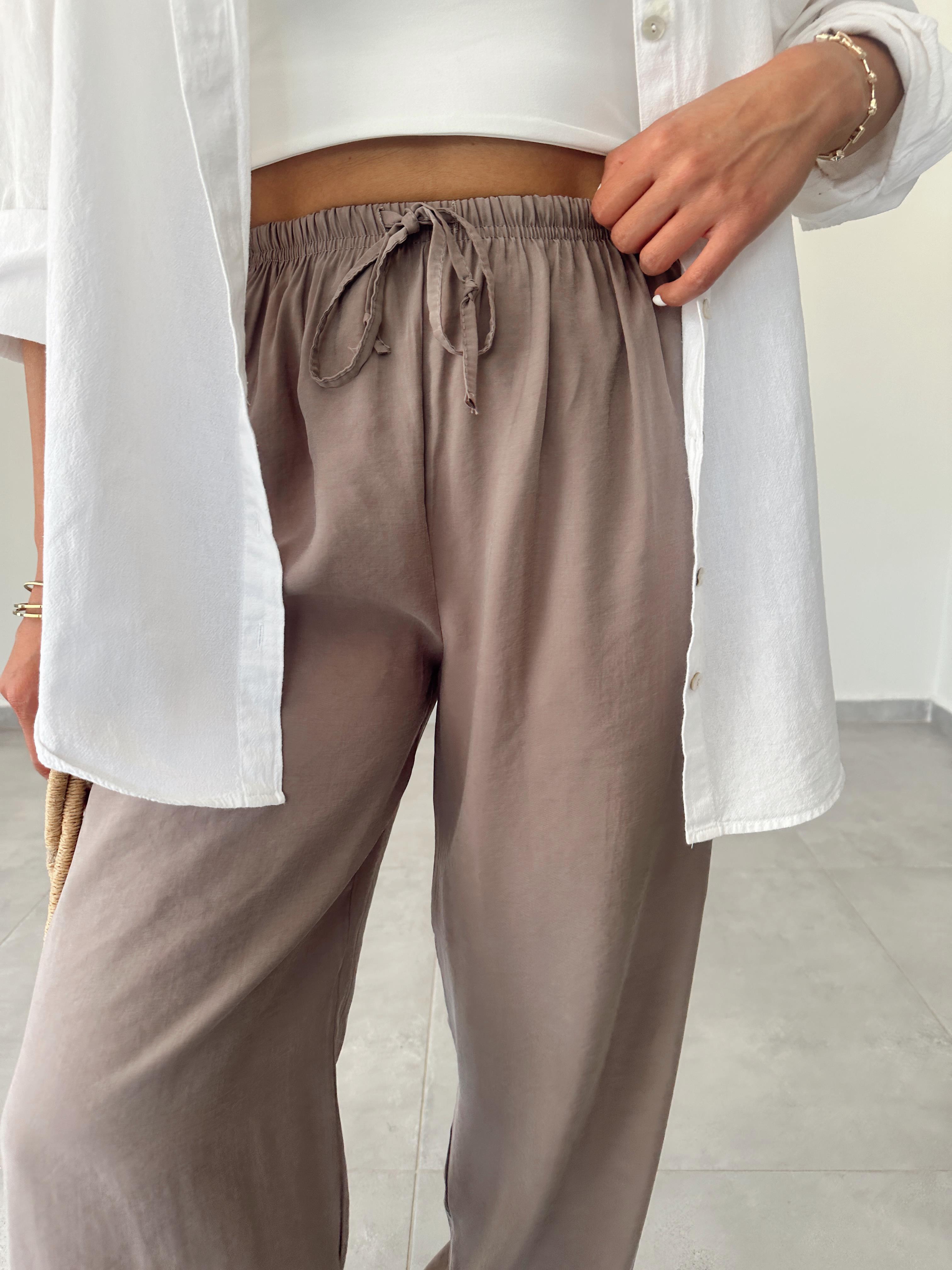 M-D Vizon Tensel İnce Kemerli Pantolon
