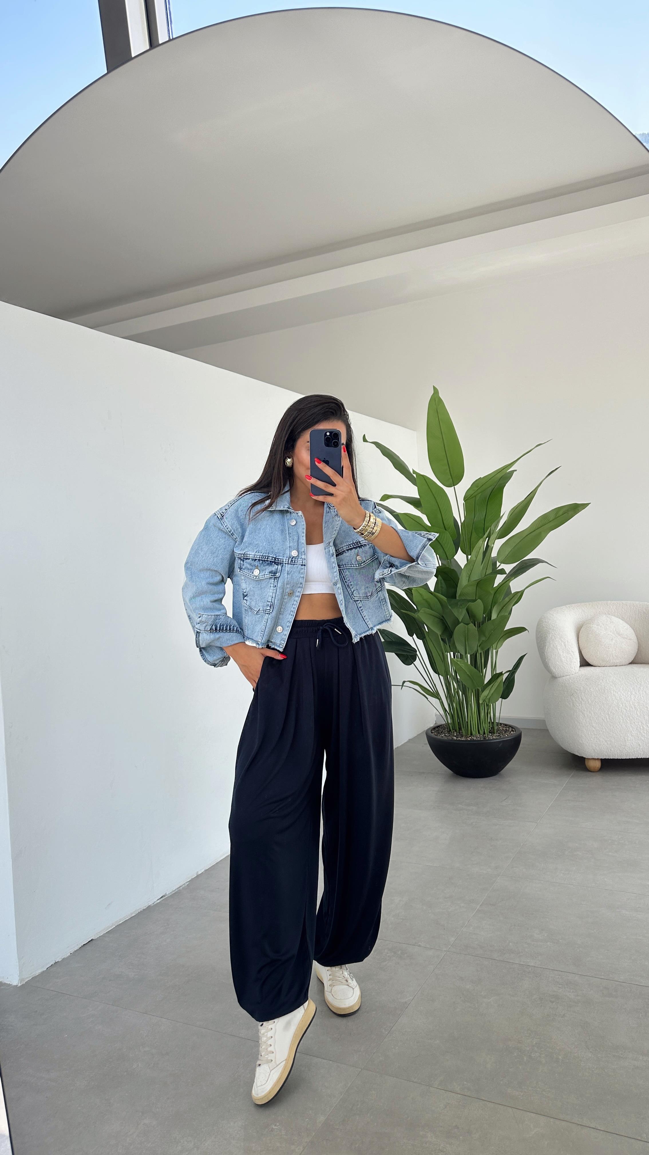 Mavi Crop Denim Ceket