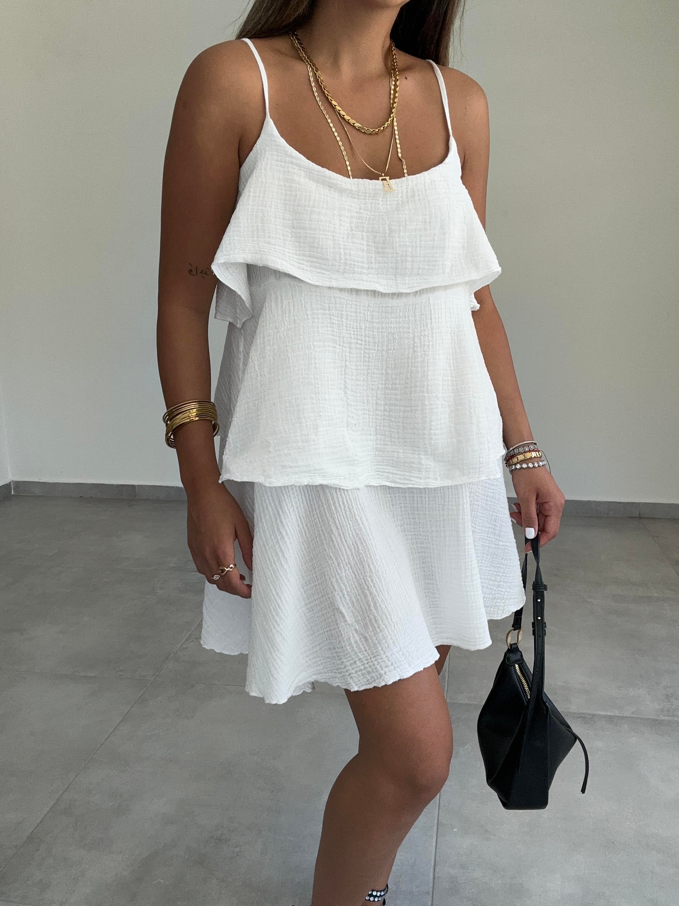 Meis Ekru Müslin Elbise