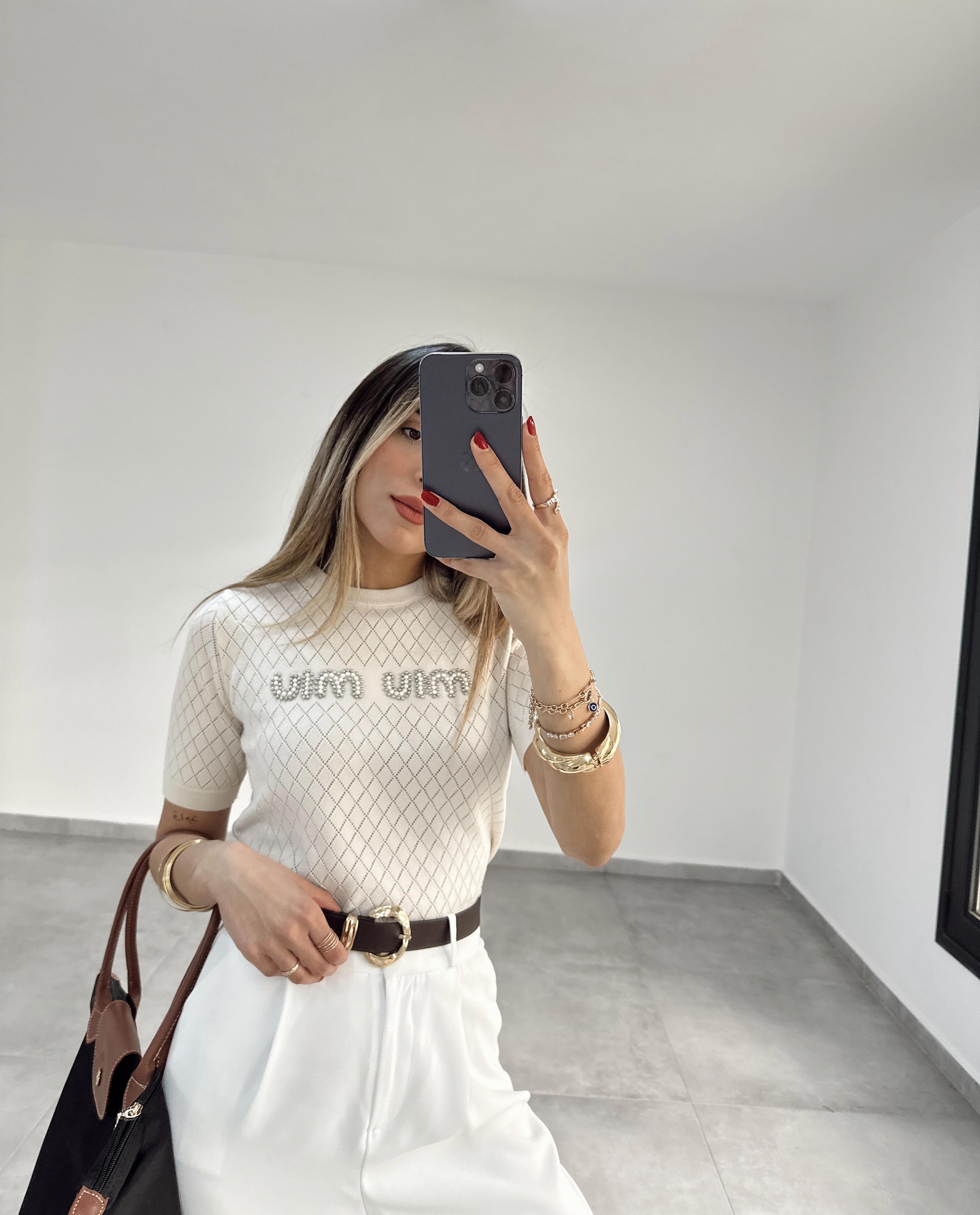 Mi Taş Triko Bluz
