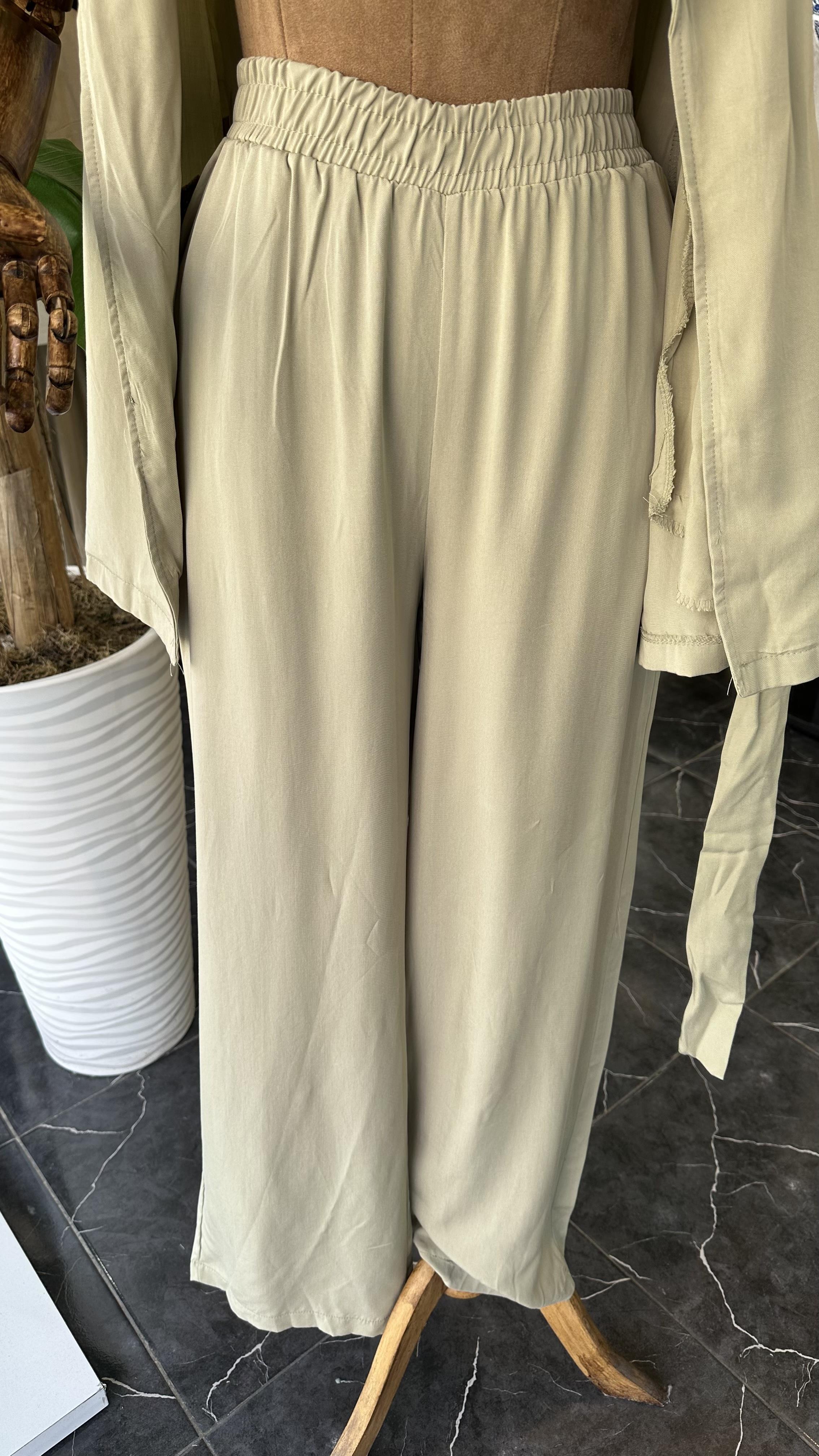 Mint Yeşili Yelekli Palazzo Takım