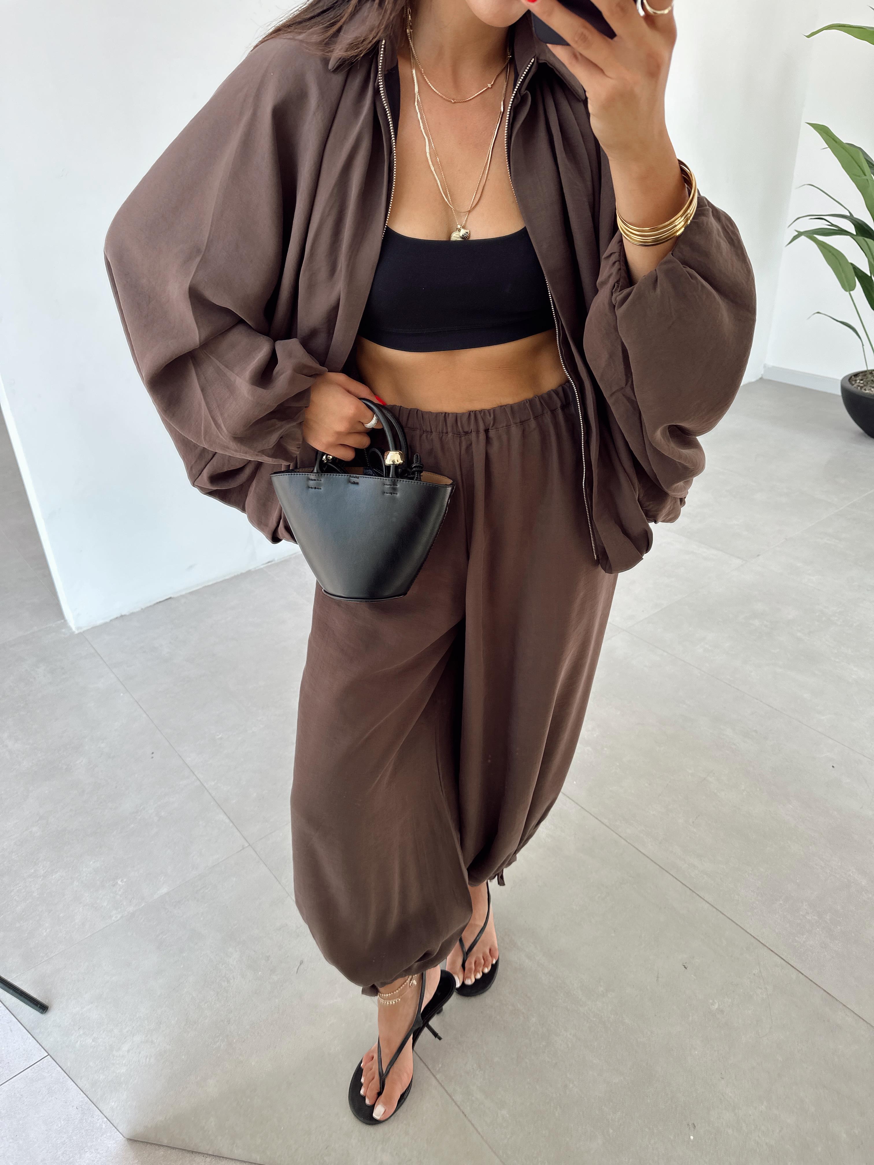 Miya Kahve Fermuarlı Ceket