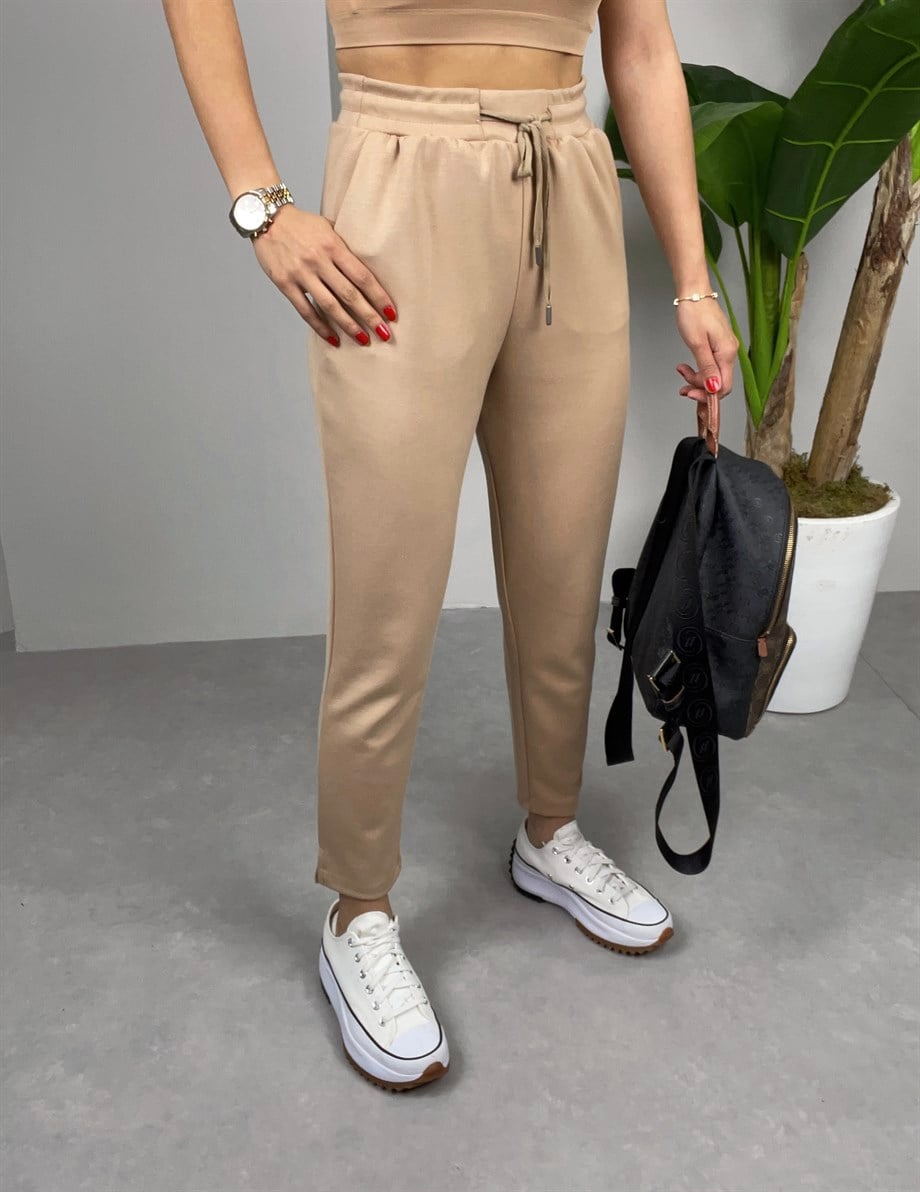 Modal Kumaş Açık Kahve Eşofman