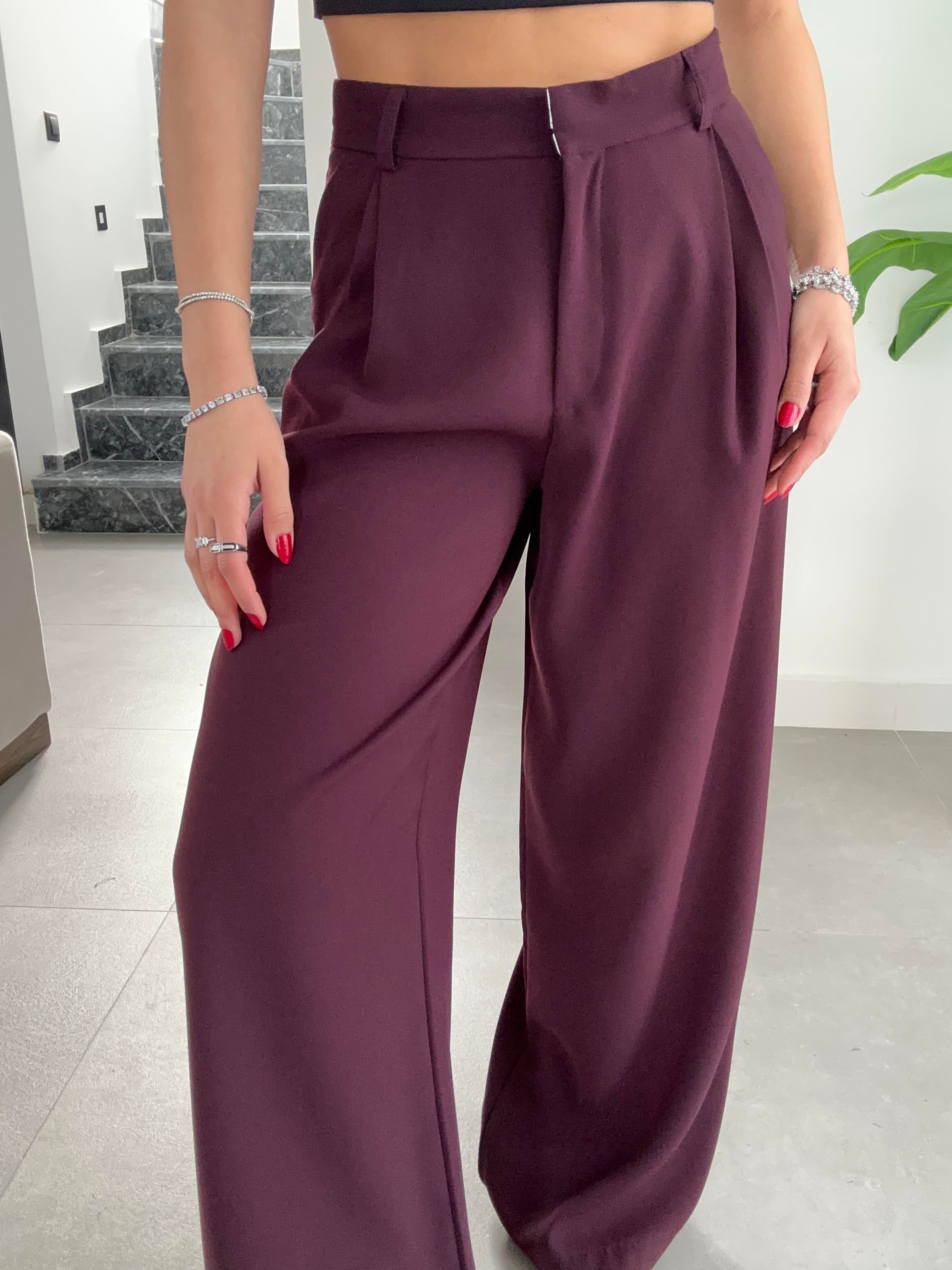 Mürdüm Premium Bol Paça Pantolon