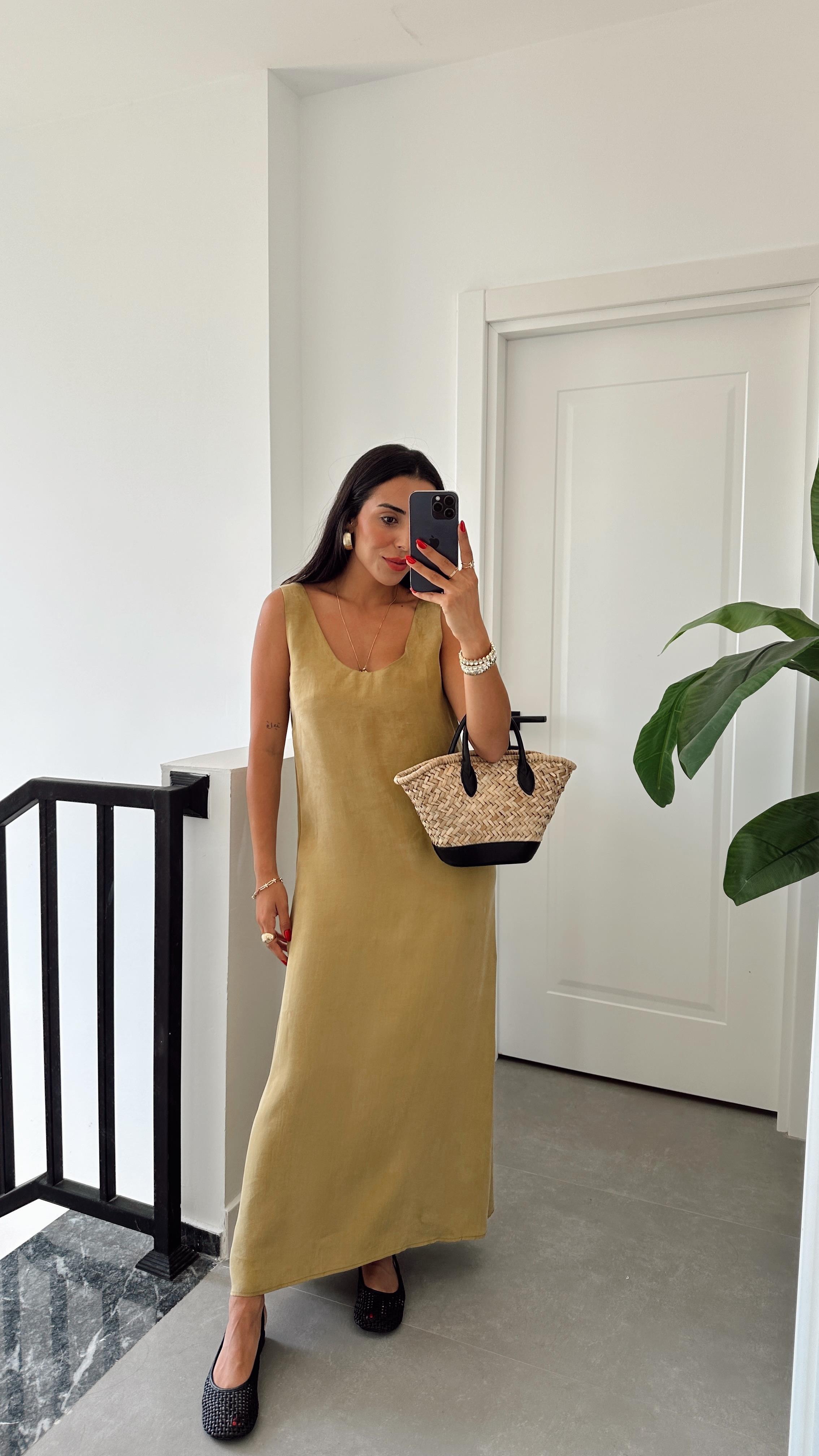 Olive Kolsuz Elbise