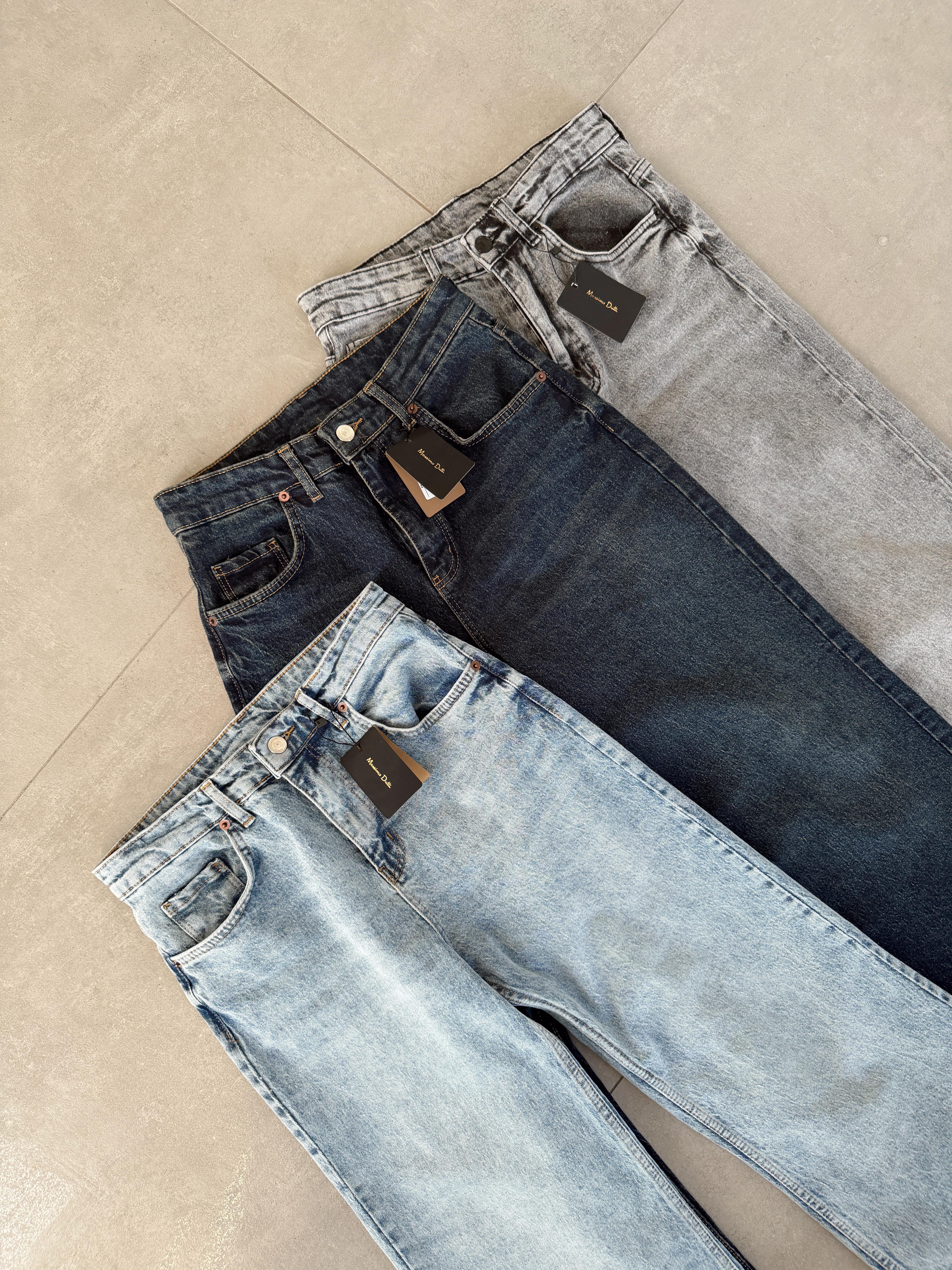 Orta Mavi Wideleg Jean