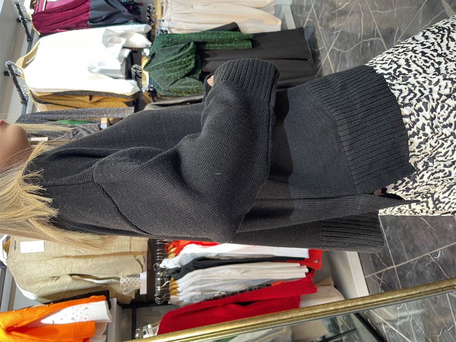 Oversize Basic Kazak Siyah