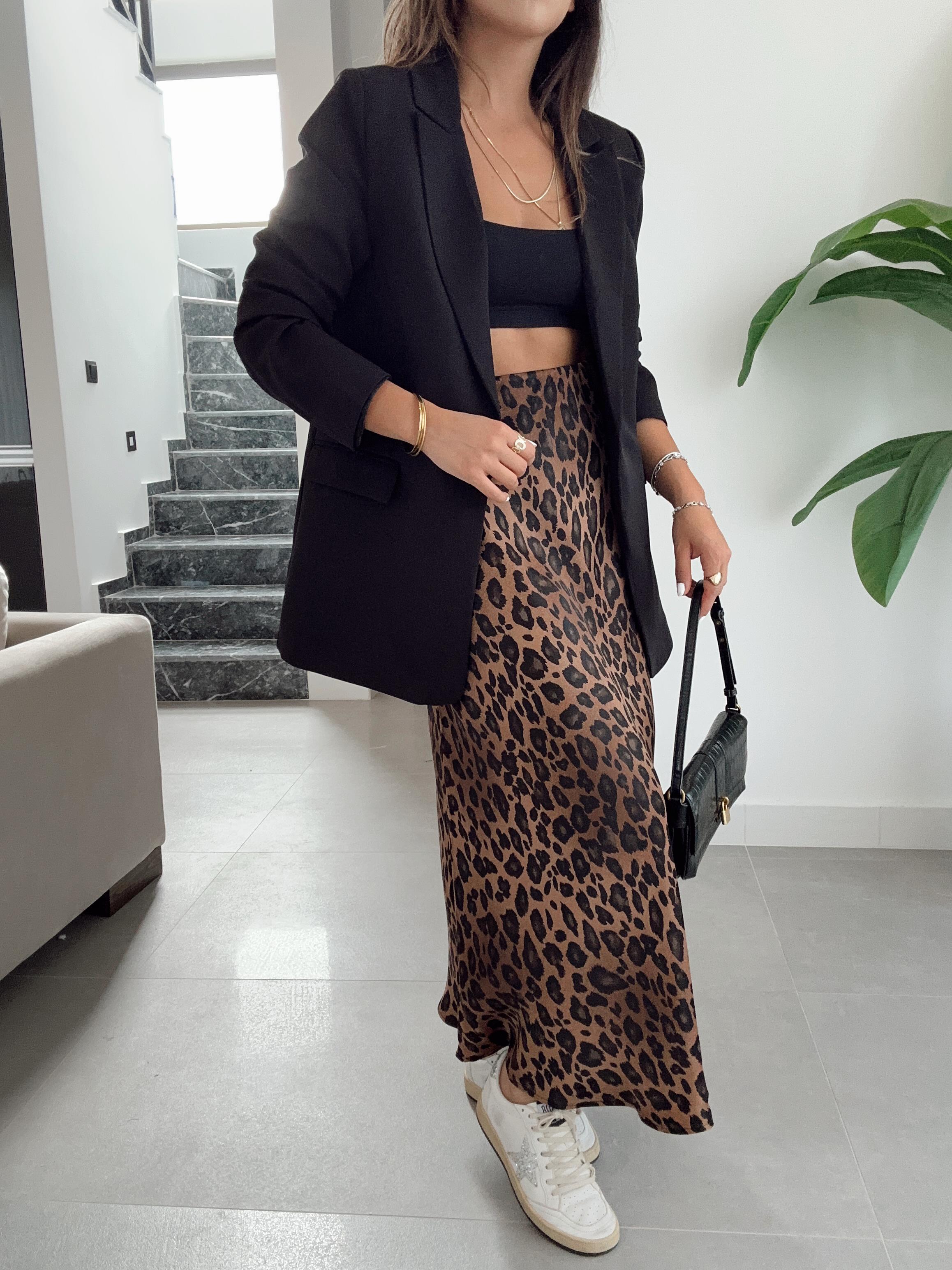 Oversize Siyah Tek Düğmeli Ceket