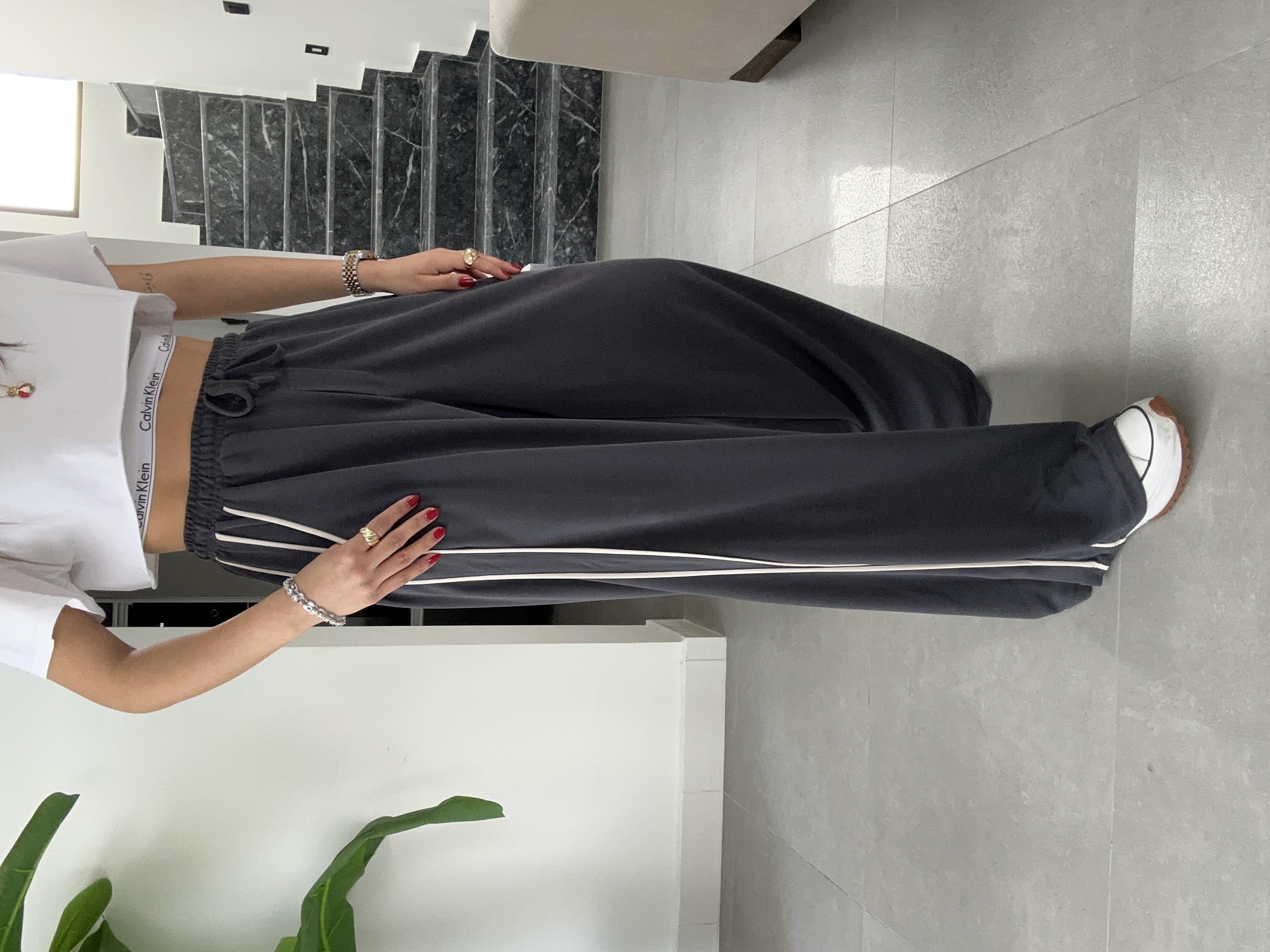 Oys Antrasit  Biyeli Bol Paça Eşofman