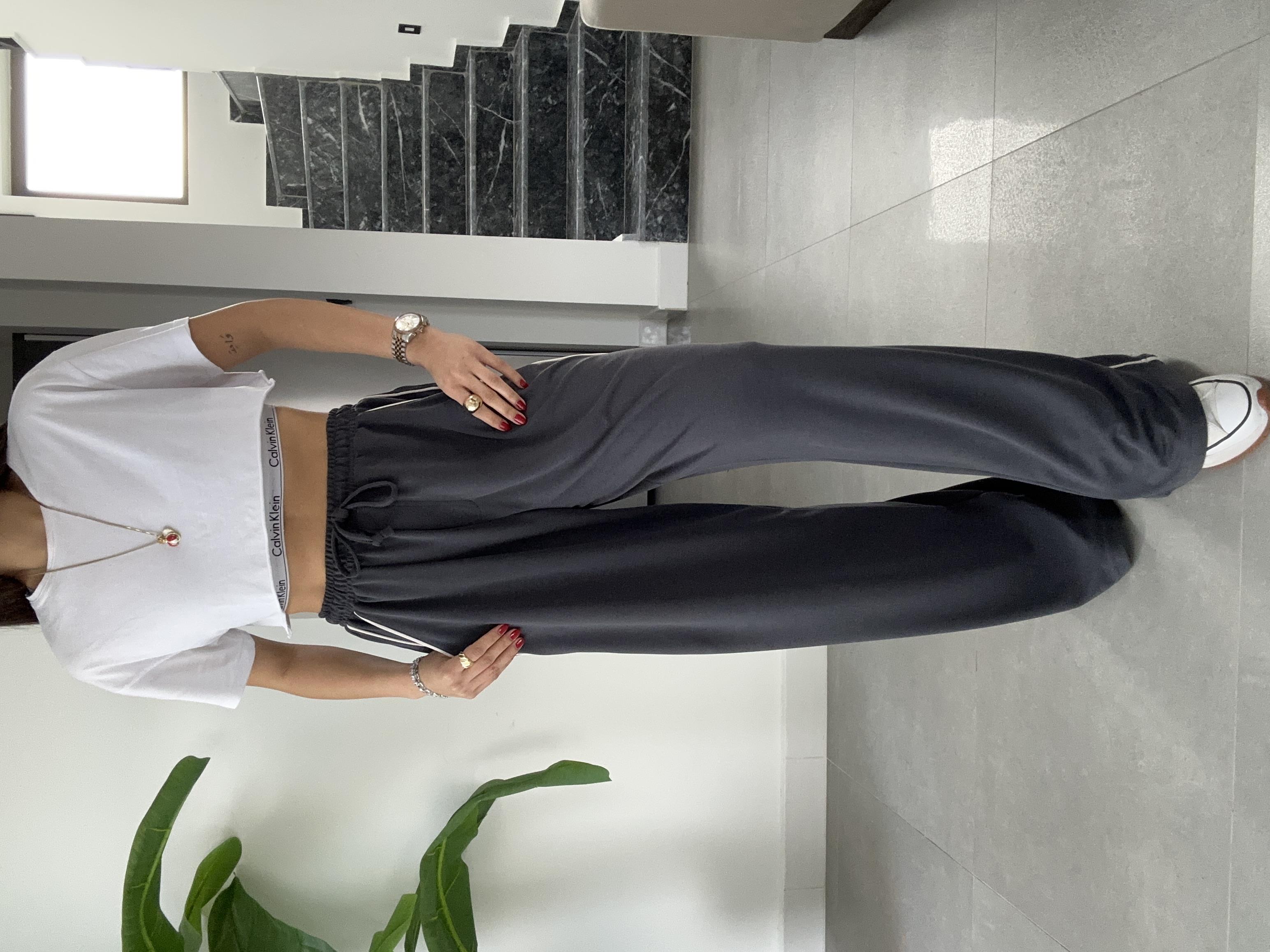 Oys Antrasit  Biyeli Bol Paça Eşofman