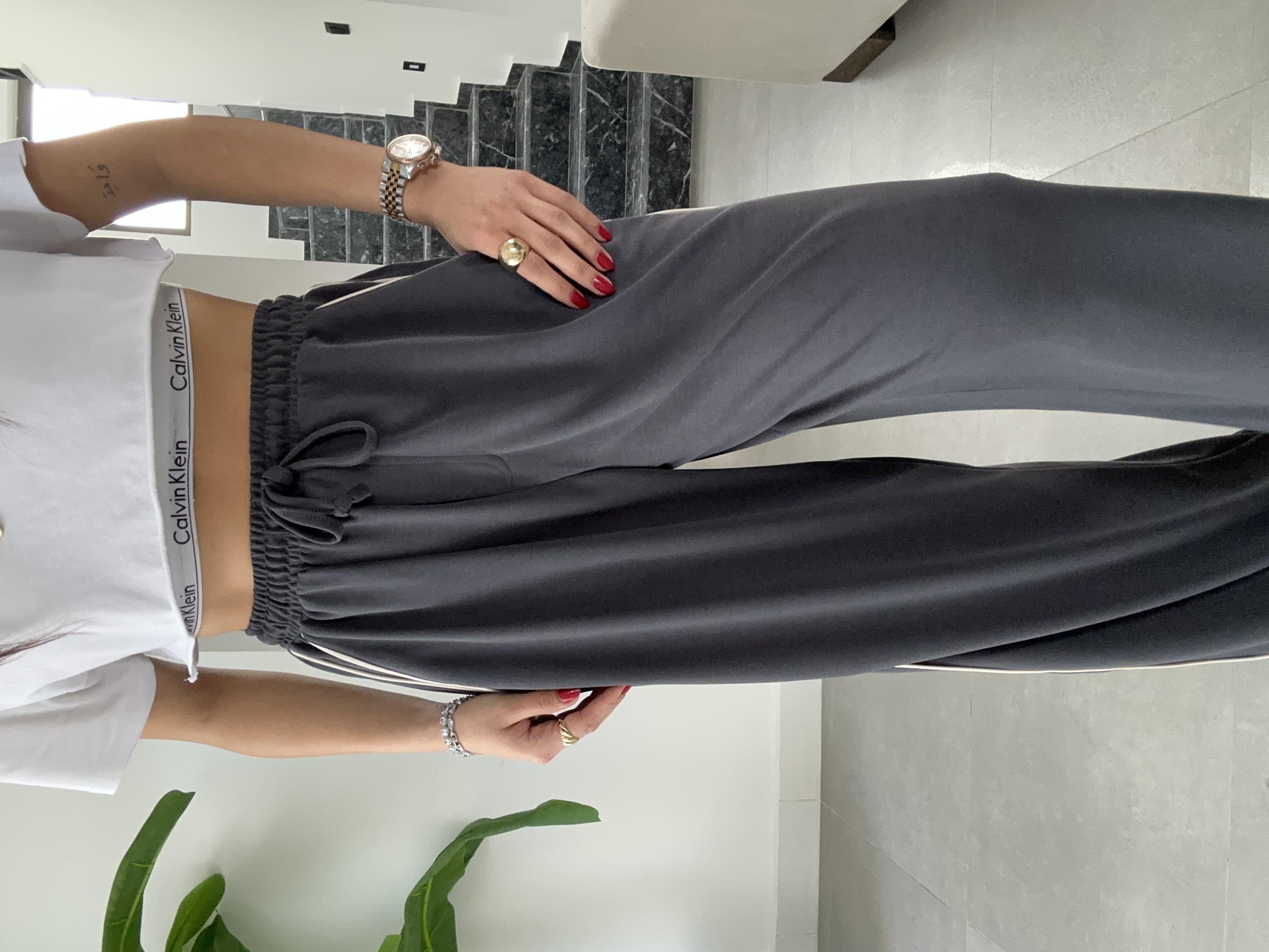 Oys Antrasit  Biyeli Bol Paça Eşofman