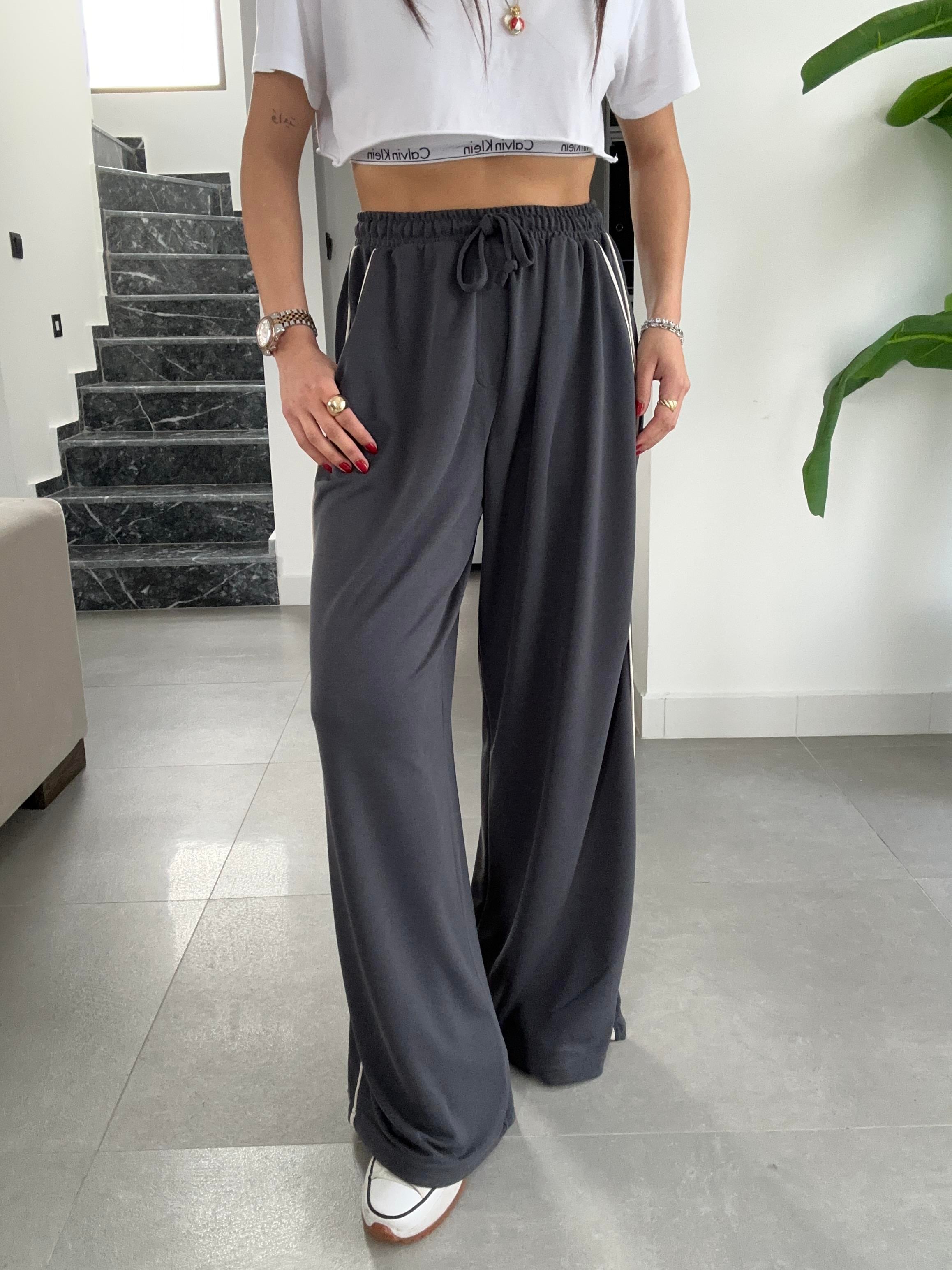 Oys Antrasit  Biyeli Bol Paça Eşofman