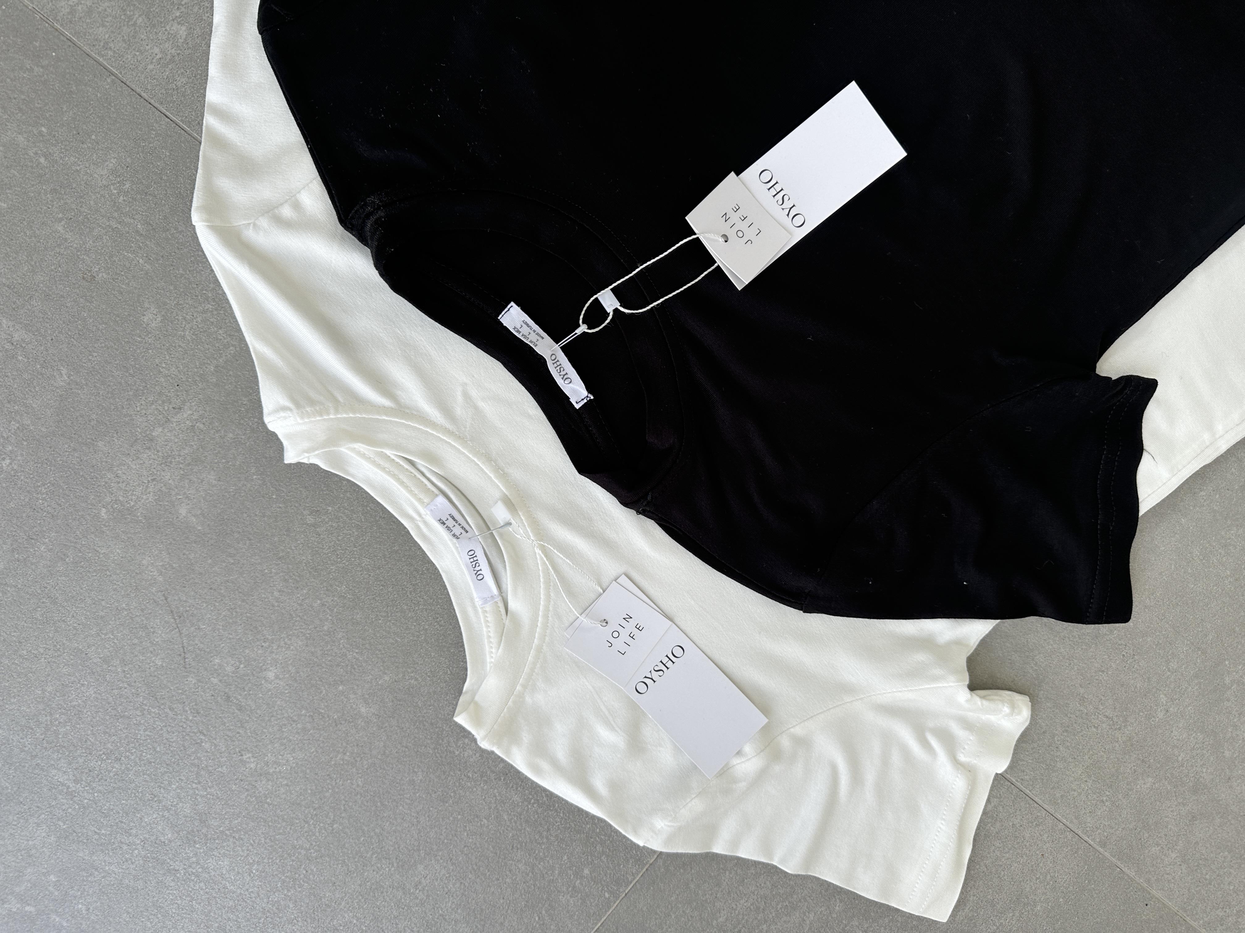 Oys Beyaz Yarım Kol Basic Tshirt