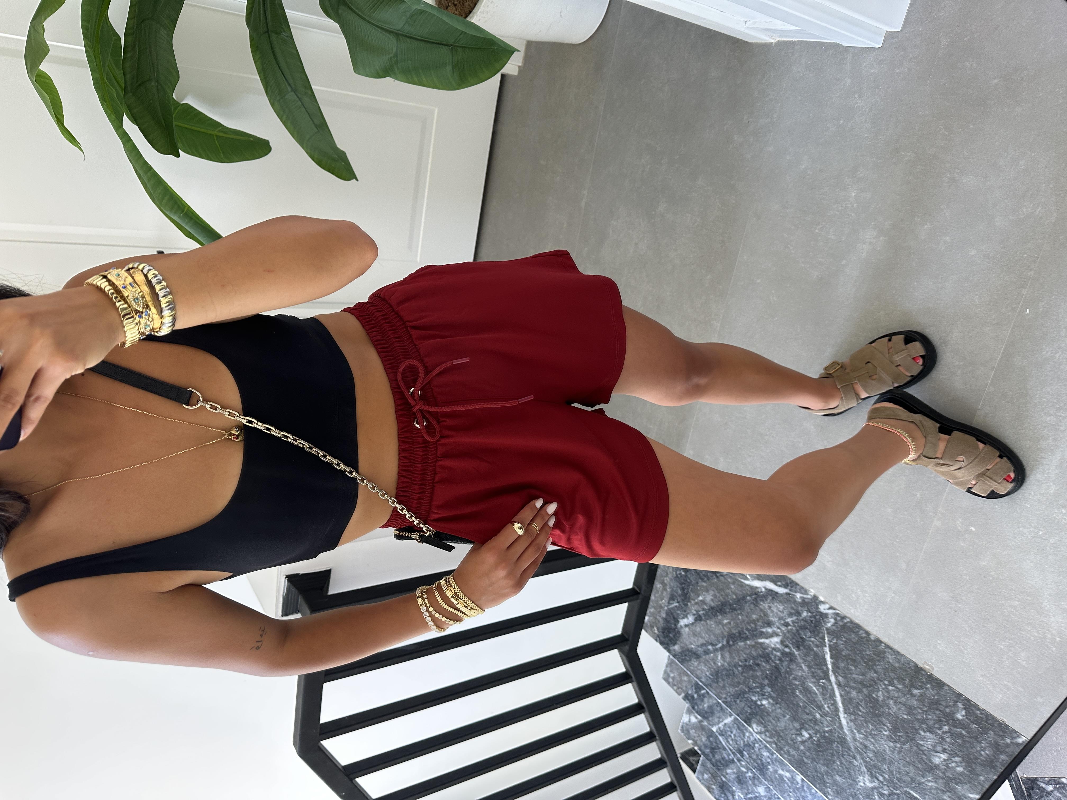 Oys Bordo Modal Şort