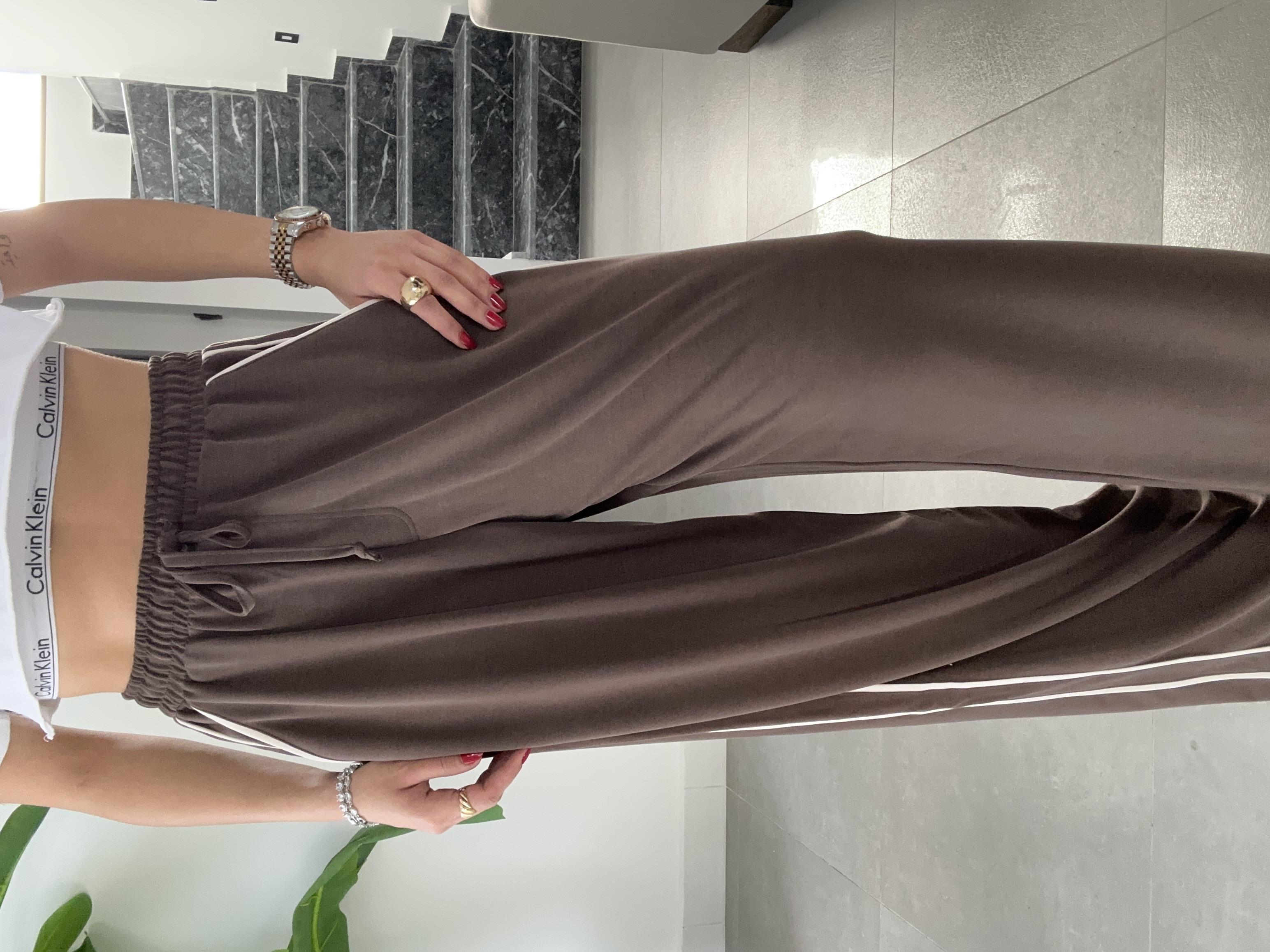 Oys Kahve  Biyeli Bol Paça Eşofman