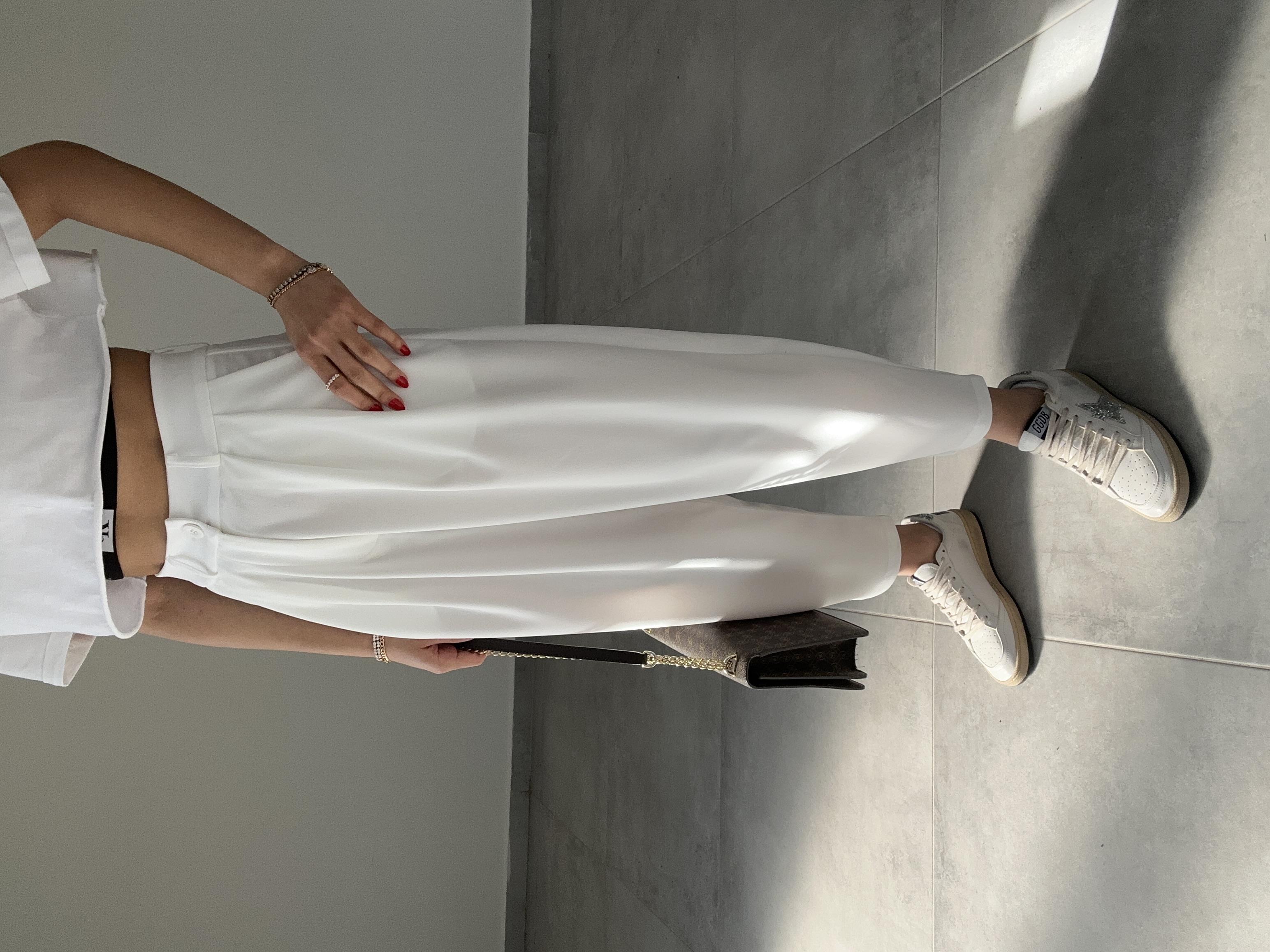 Özel Üretim Beyaz Salvar Pantolon