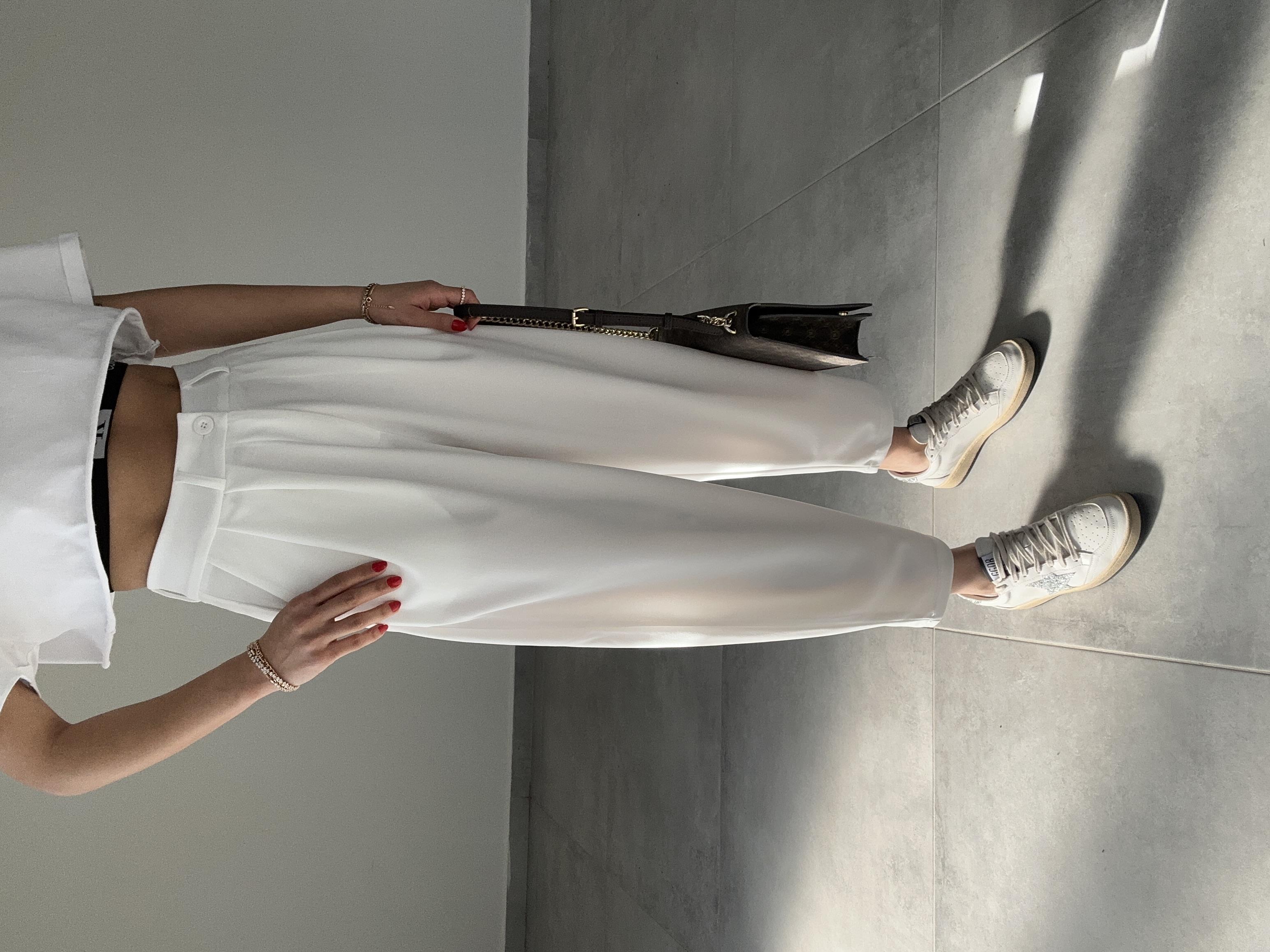 Özel Üretim Beyaz Salvar Pantolon