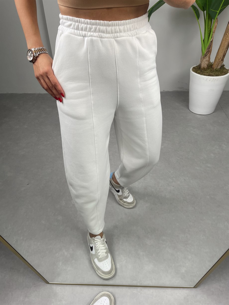 Özel Üretim Ekru Şalvar Eşofman