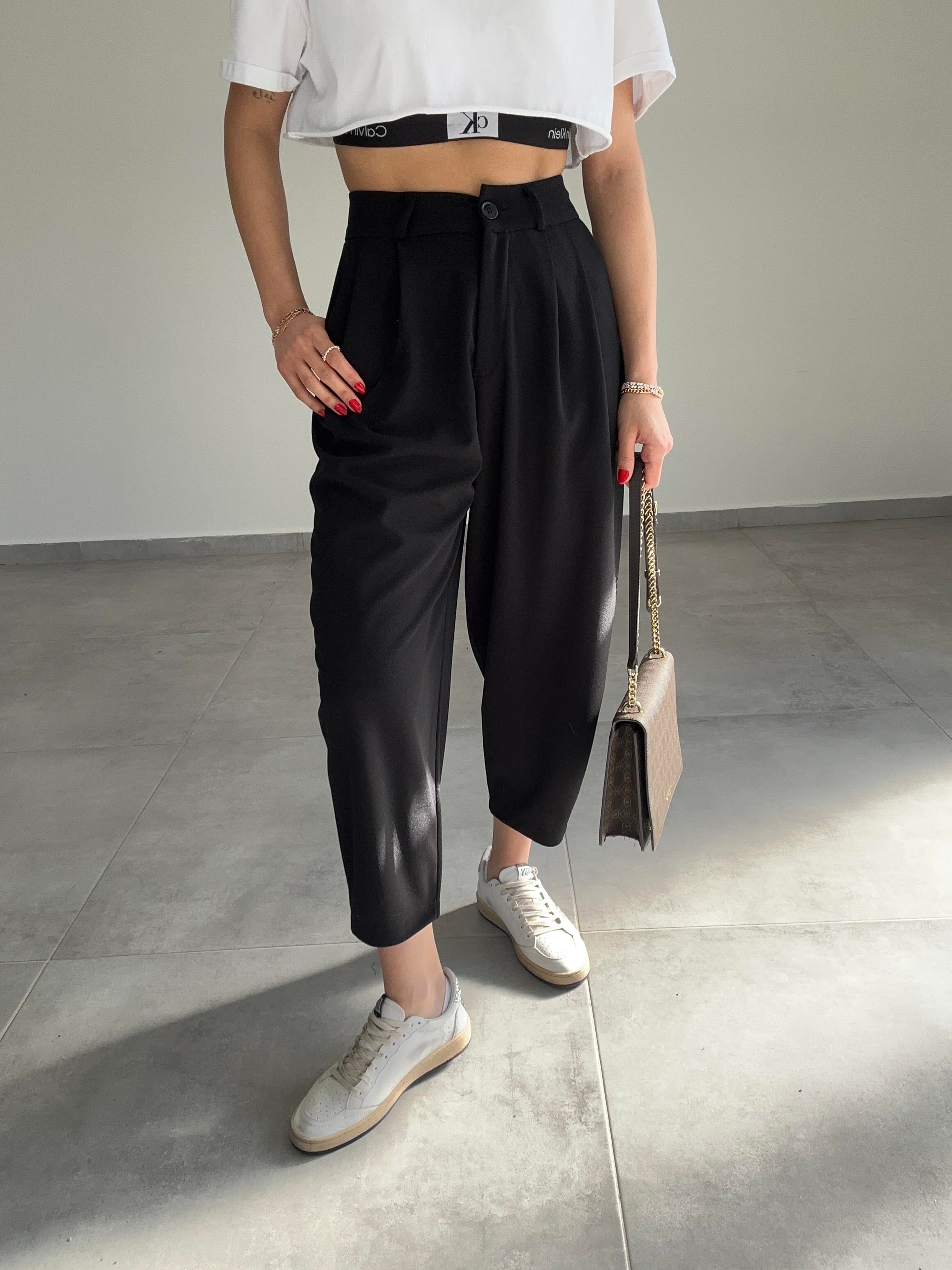 Özel Üretim Siyah Şalvar Pantolon