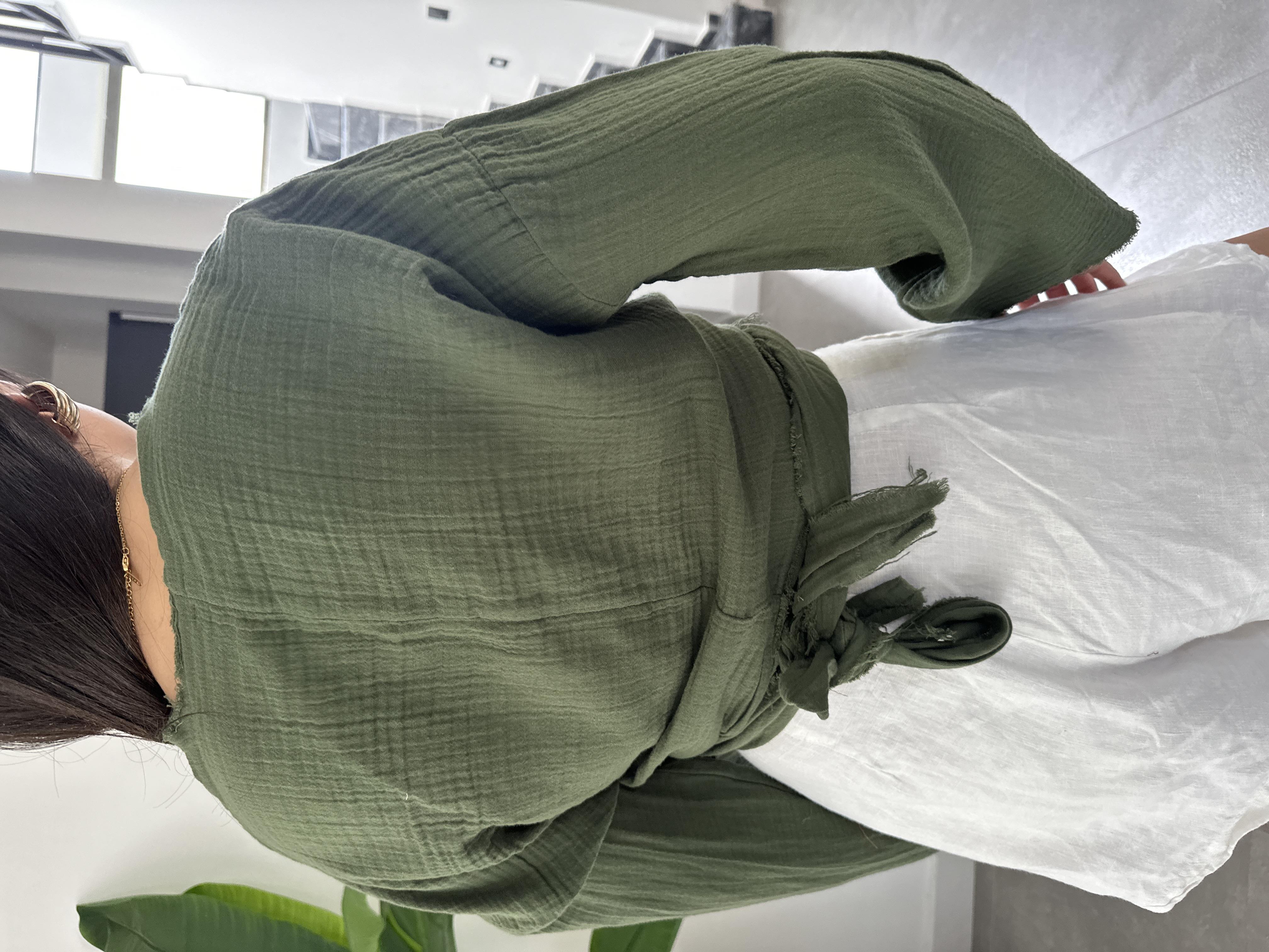 Pcs Haki Müslin Helen Bluz