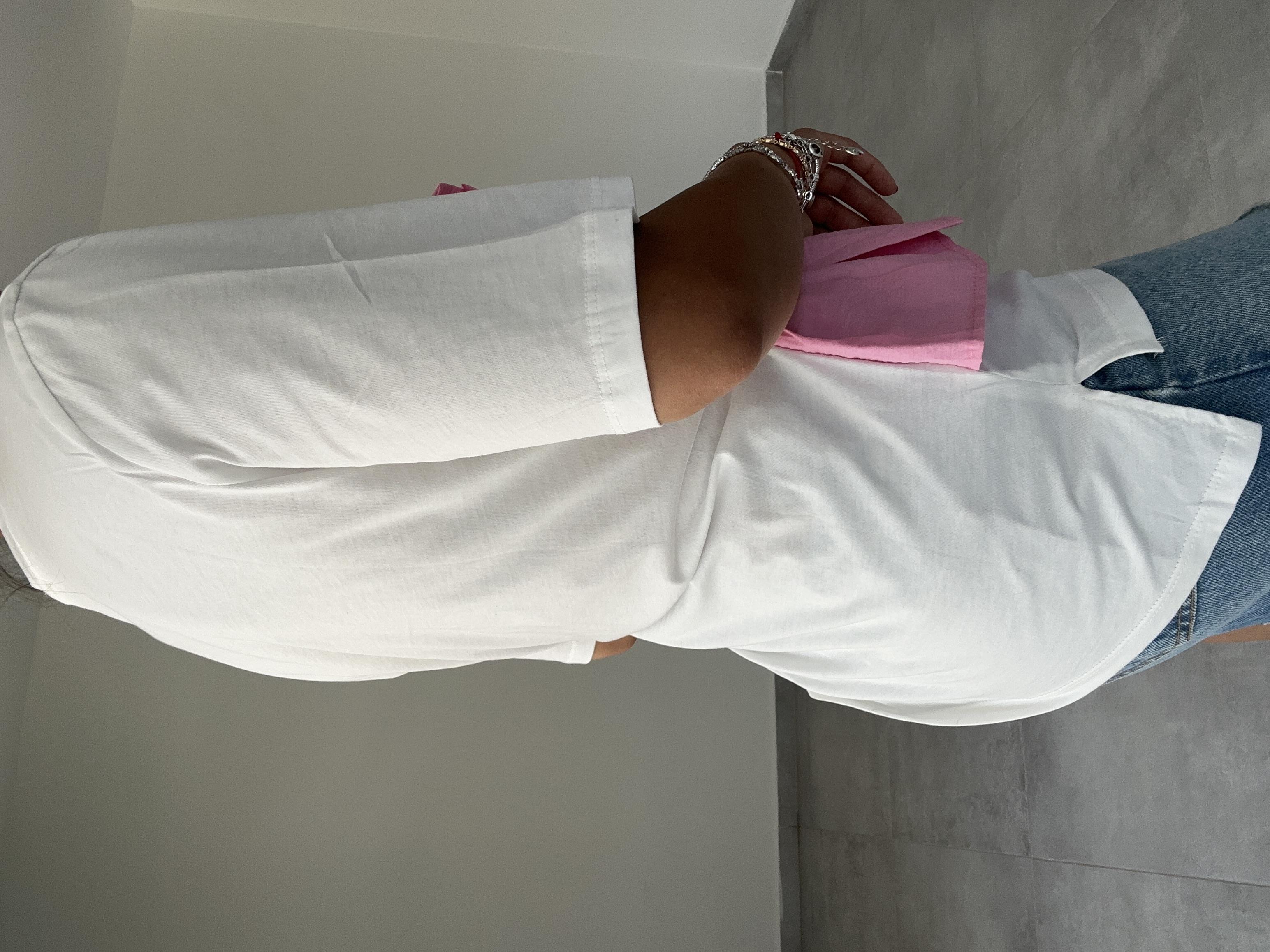 Pembe Korsajlı Tshirt