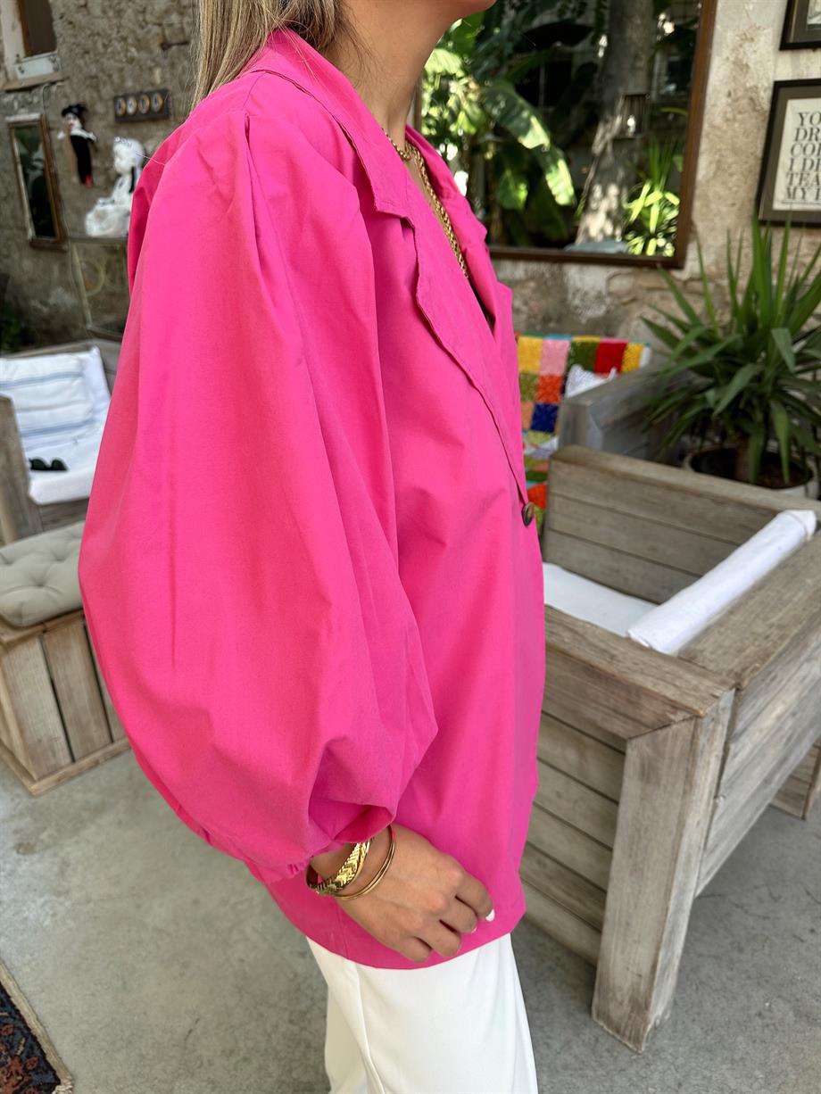 Pembe Oversize Ceket