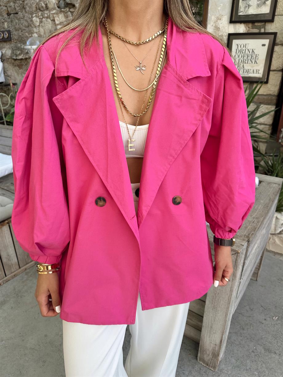 Pembe Oversize Ceket