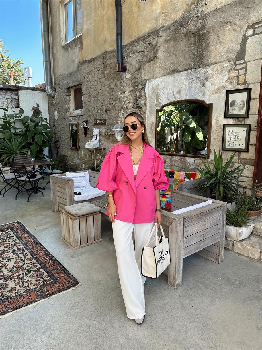 Pembe Oversize Ceket